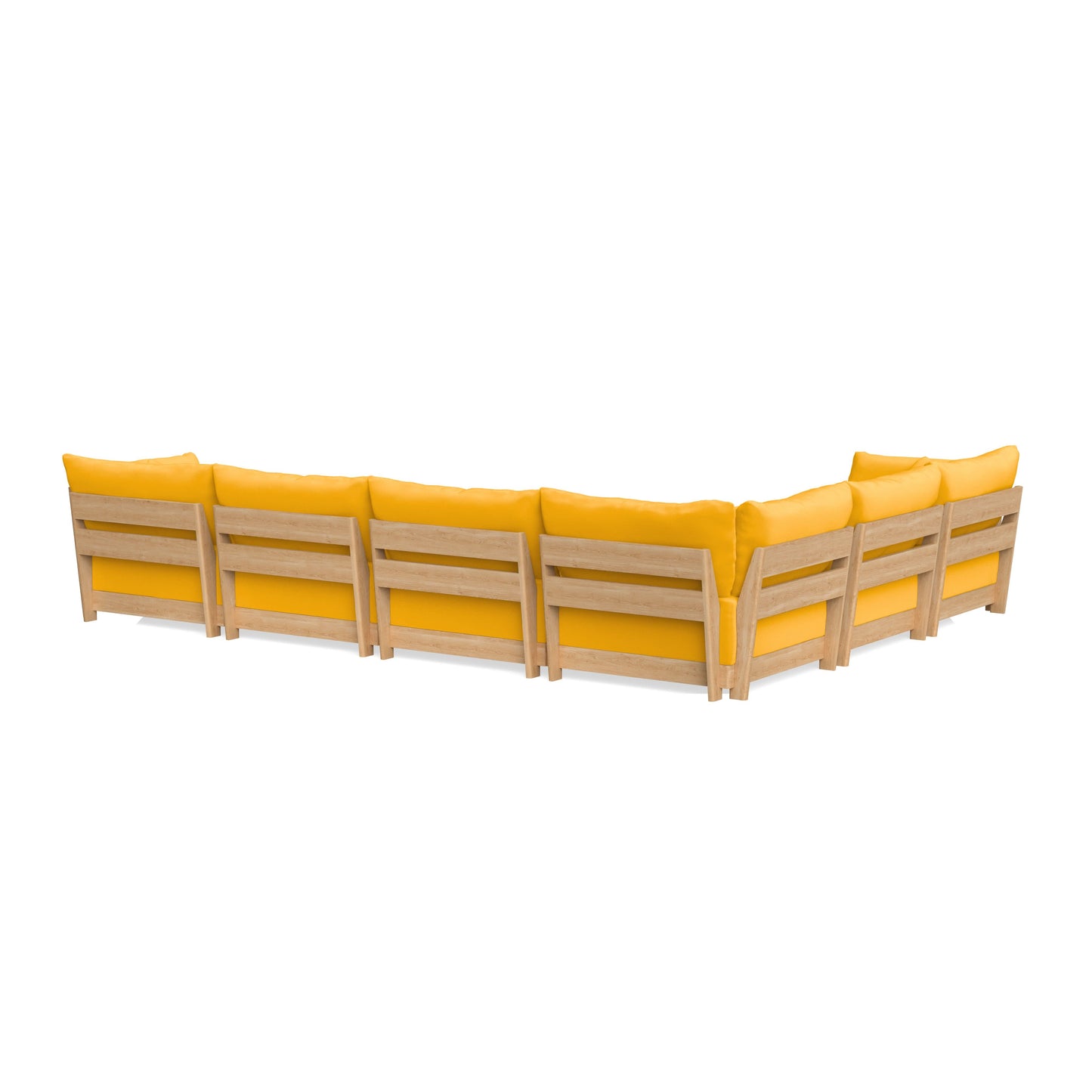 Slipcover Only - Modular Bondi 6-Seater Corner Sectional + Bench Ottoman in Marigold