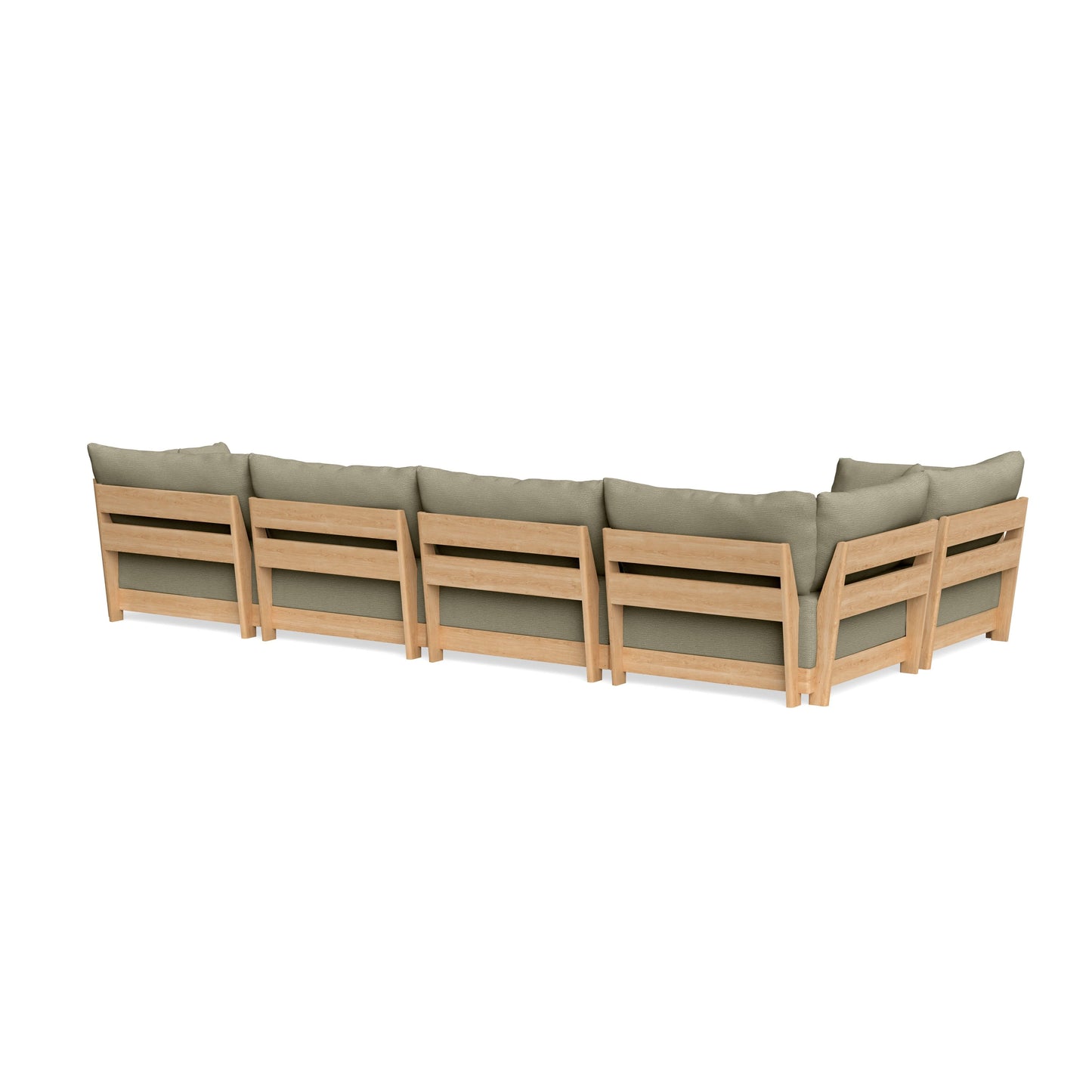 Modular Bondi Latte 5-Seater L-Sectional in Cappuccino | Memory Foam Blend