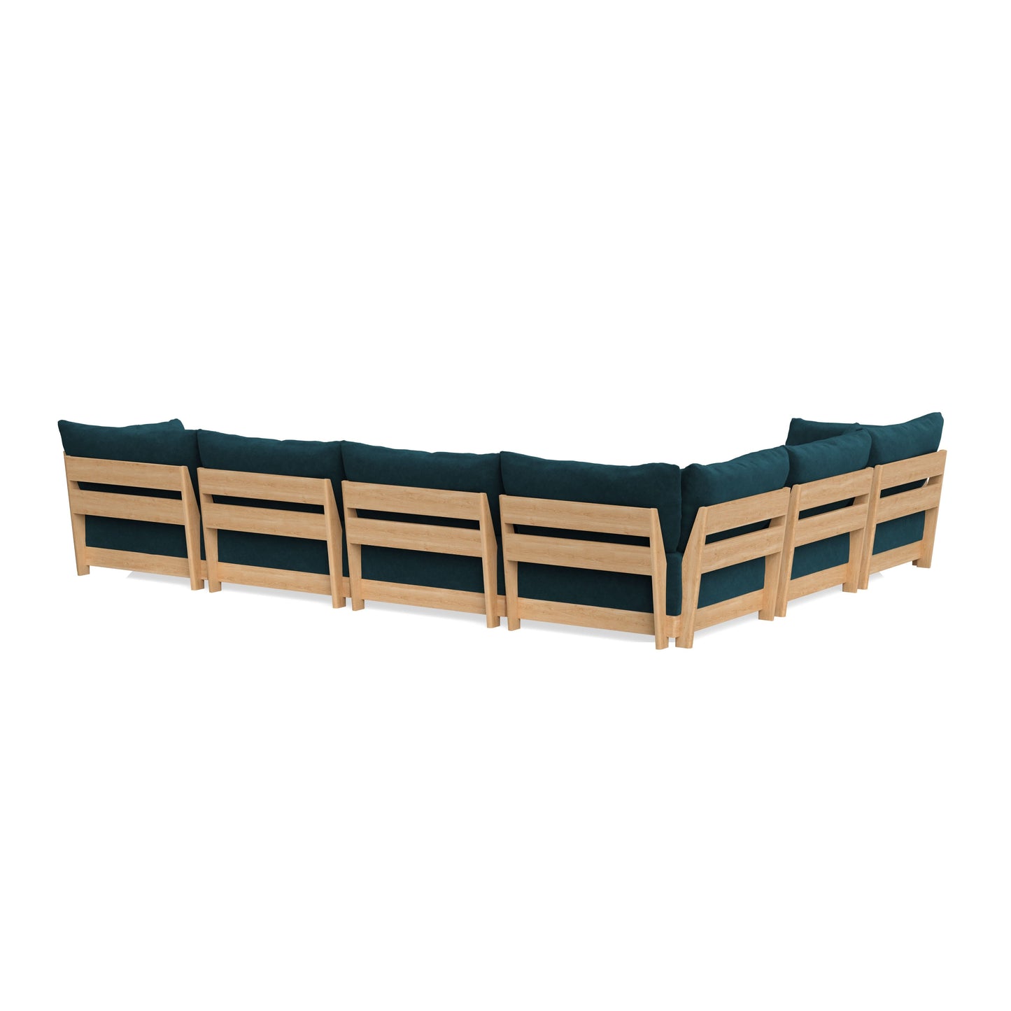 Slipcover Only - Modular Bondi 6-Seater Corner Sectional + Ottoman in Indigo