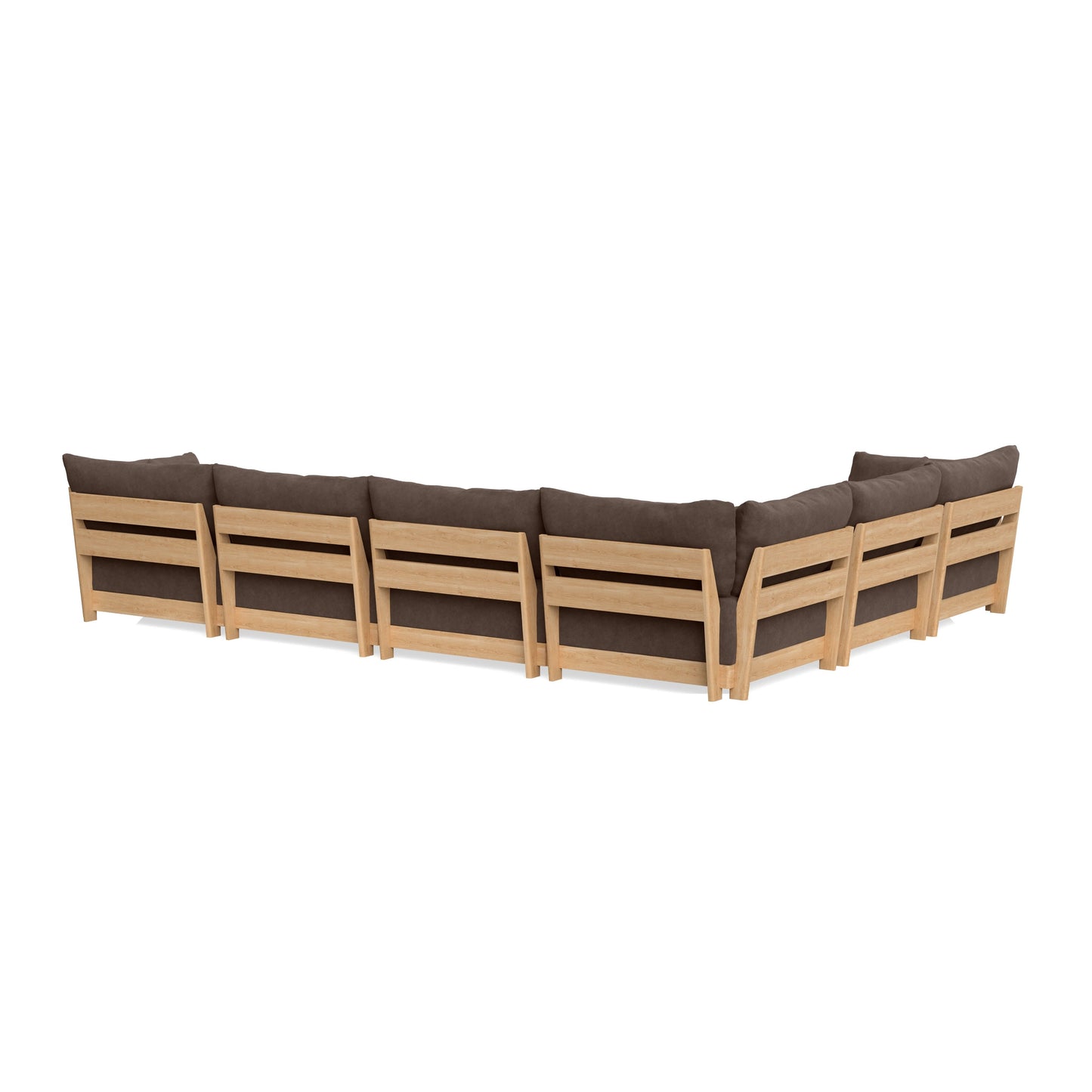 Modular Bondi Latte 6-Seater Corner Sectional in Chocolate | Memory Foam Blend