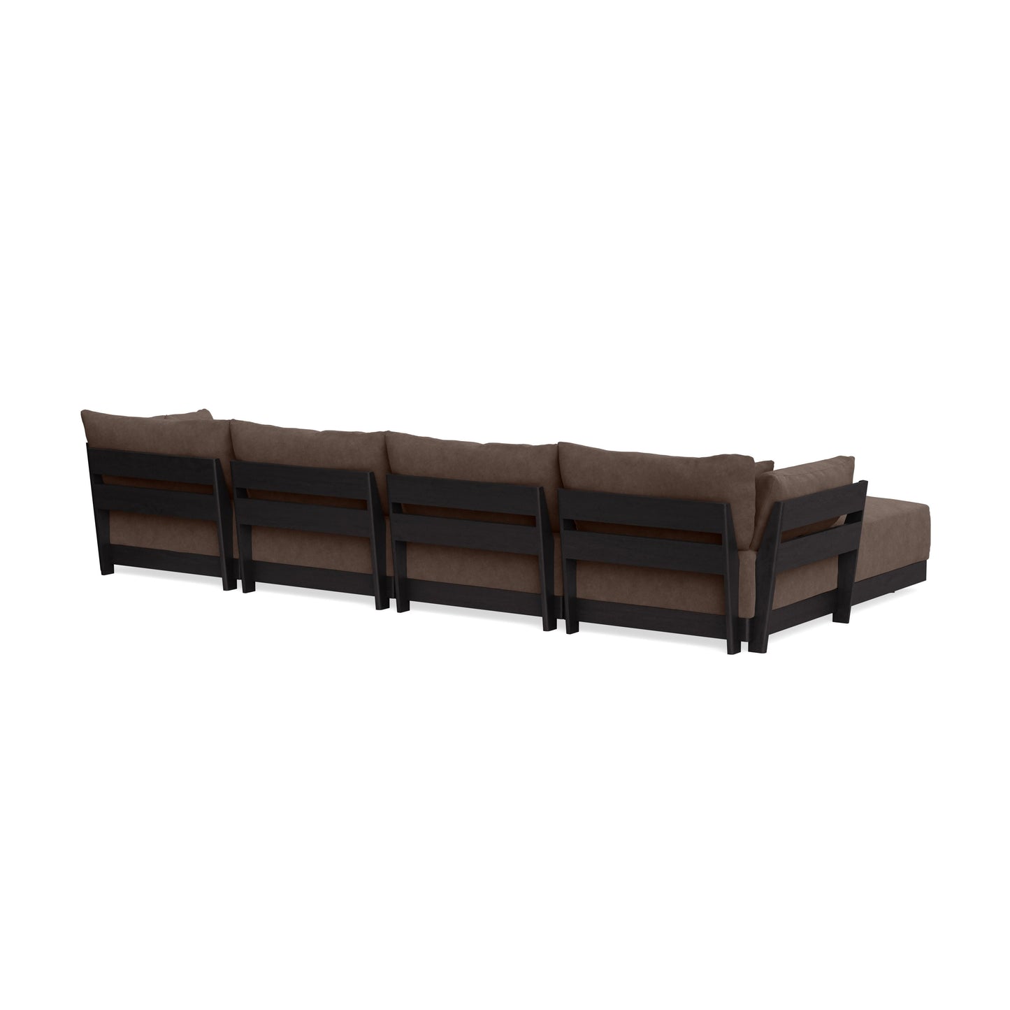 Modular Bondi Black 4-Seater Sectional in Chocolate | Classic Blend