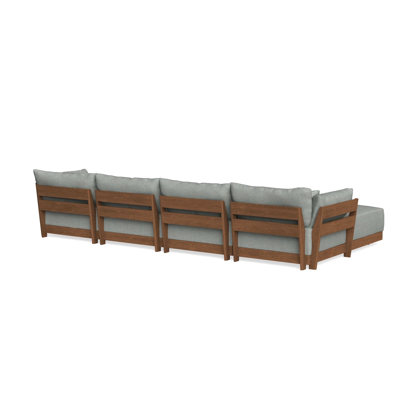 Modular Bondi Espresso 4-Seater Sectional in Spa | Memory Foam Blend