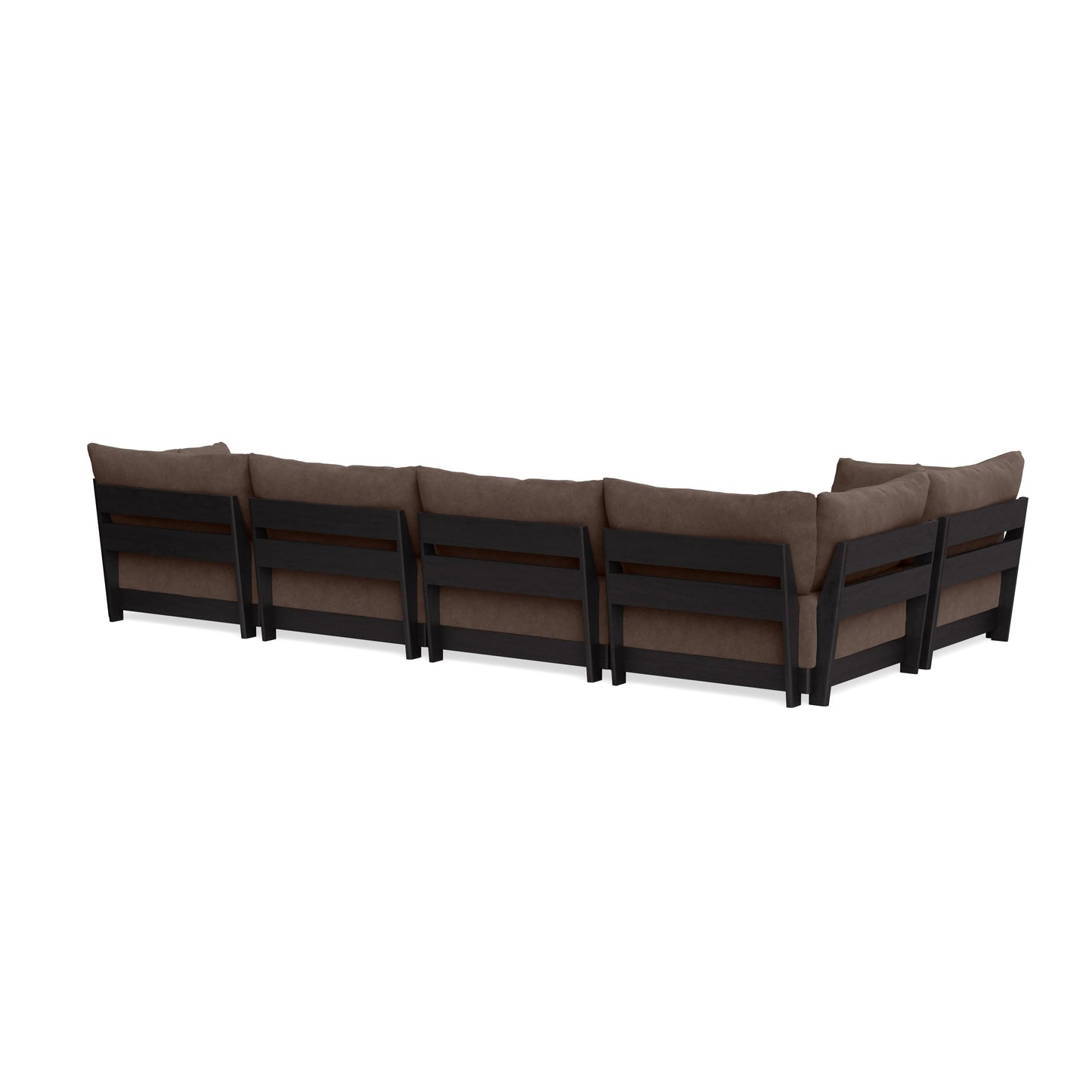 Modular Bondi Black 5-Seater L-Sectional in Chocolate | Classic Blend