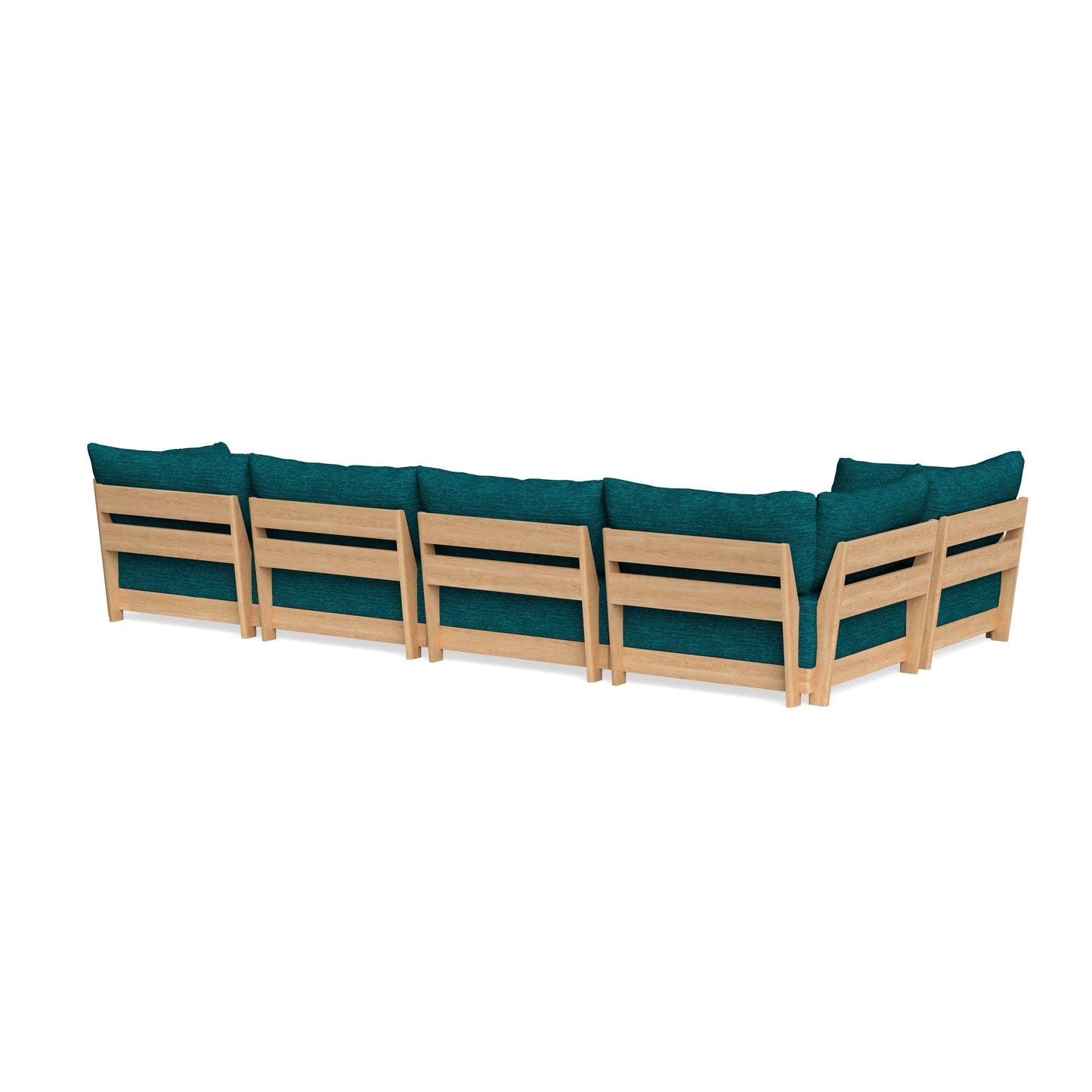 Slipcover Only - Modular Bondi 5-Seater L-Sectional in Marine Teal