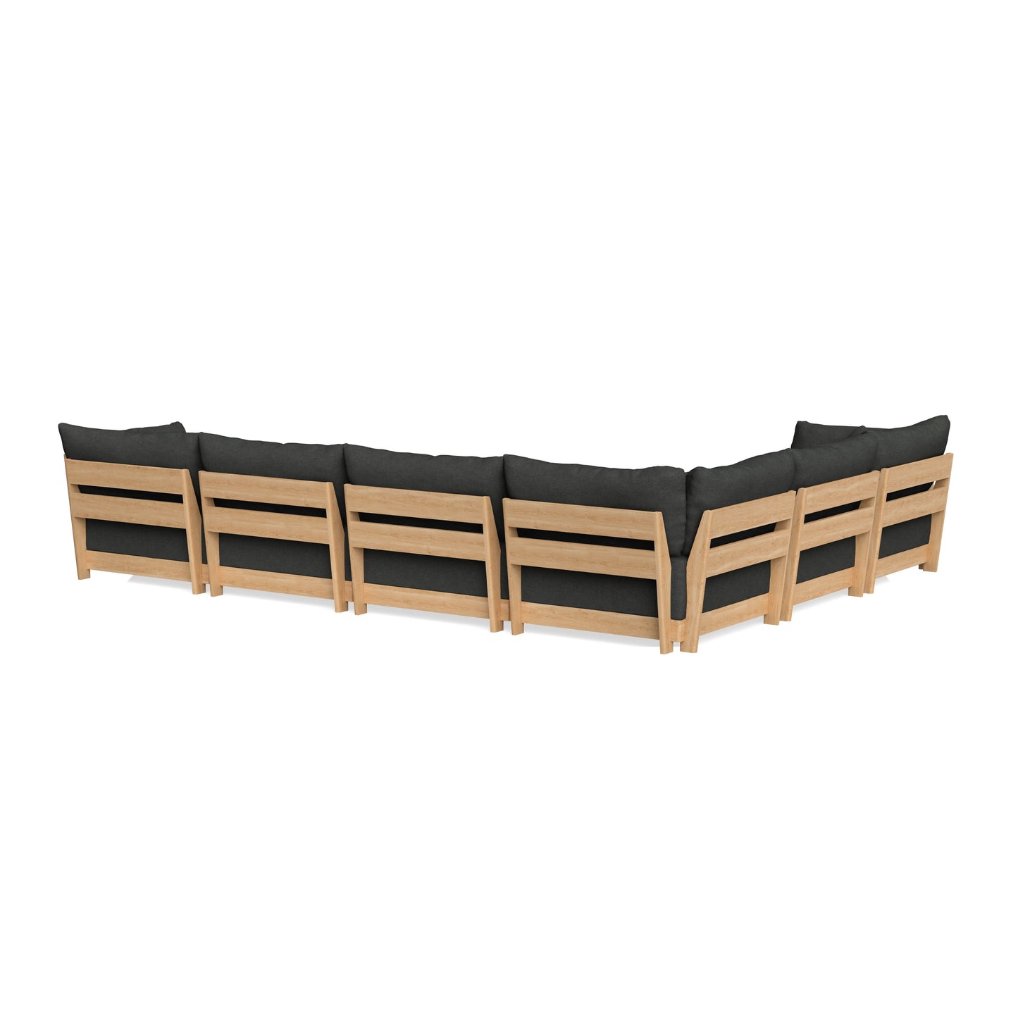 Slipcover Only - Modular Bondi 6-Seater Corner Sectional + Bench Ottoman in Raven Gray