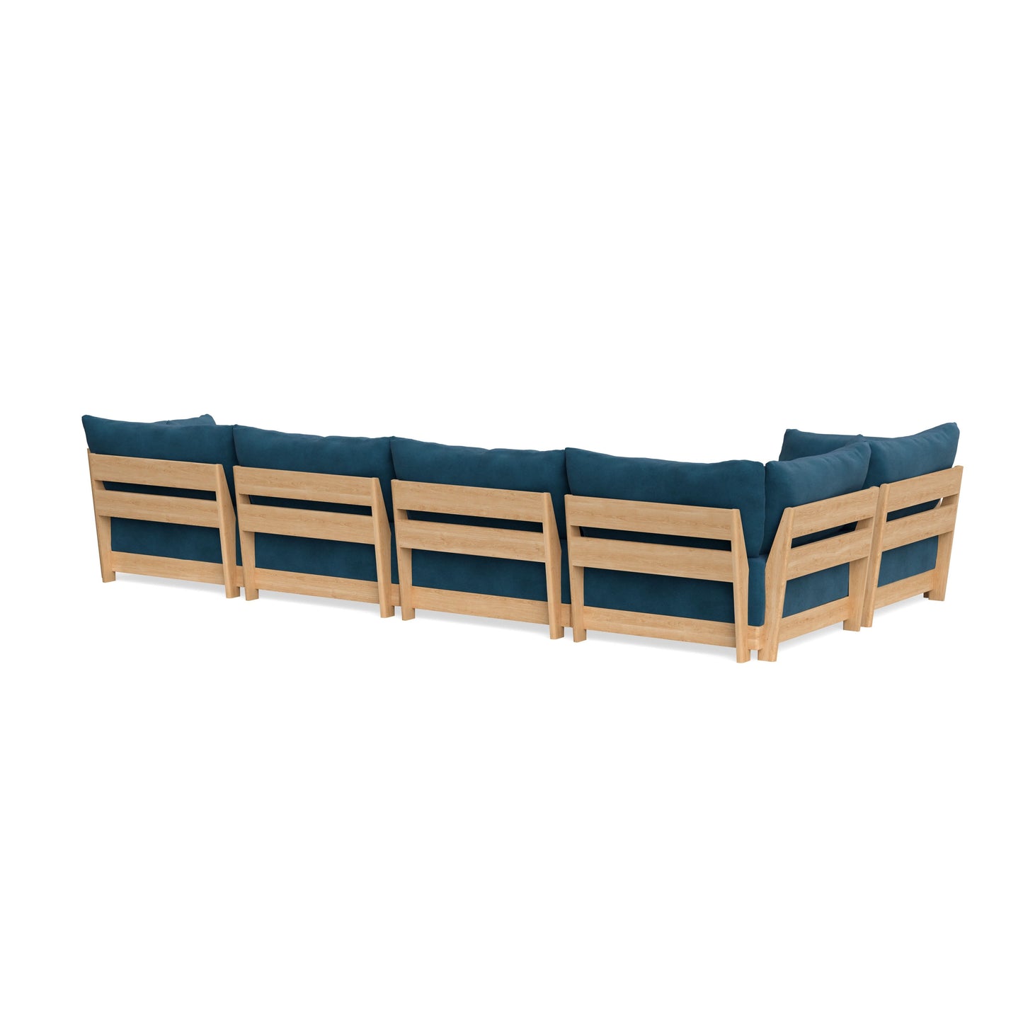 Slipcover Only - Modular Bondi 5-Seater L-Sectional in Commodore Blue