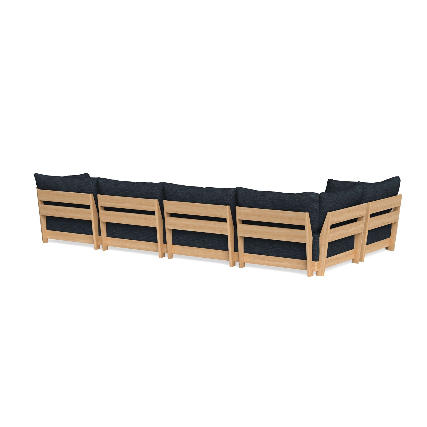 Slipcover Only - Modular Bondi 5-Seater L-Sectional in Baltic Blue