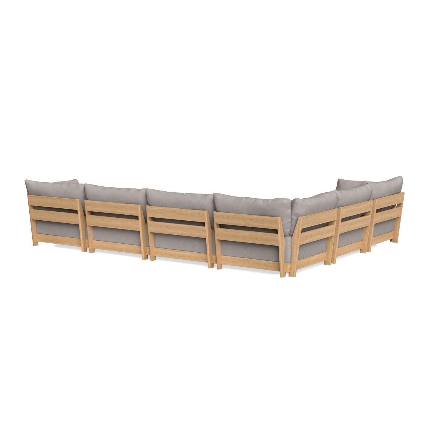 Slipcover Only - Modular Bondi 6-Seater Corner Sectional + Ottoman in Cloud