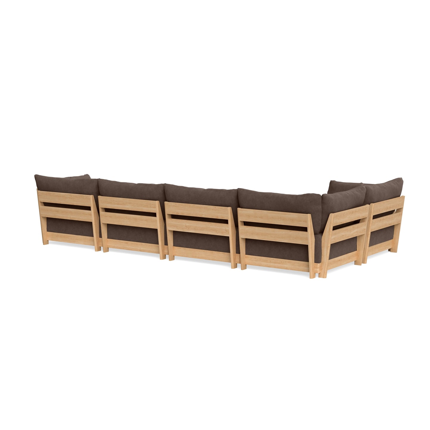 Modular Bondi Latte 5-Seater L-Sectional in Chocolate | Classic Blend