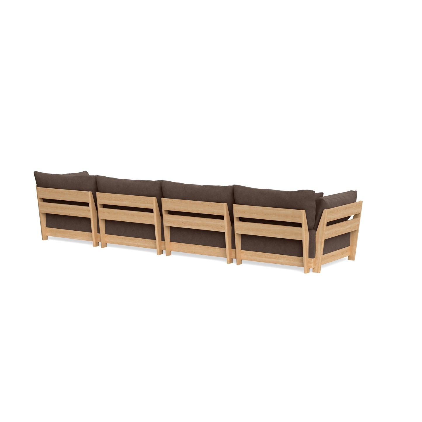 Modular Bondi Latte 4-Seater Sofa in Chocolate | Memory Foam Blend