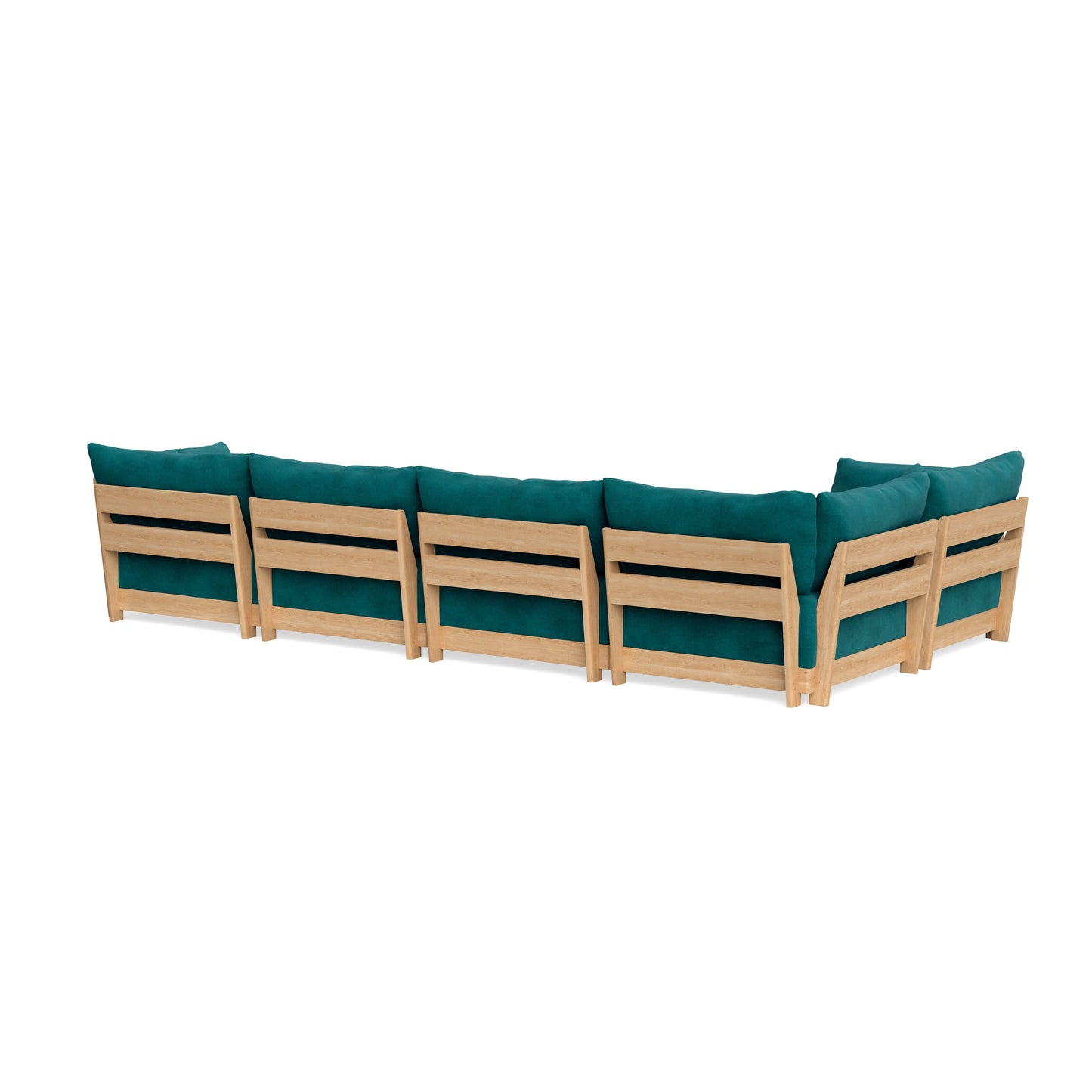 Slipcover Only - Modular Bondi 5-Seater L-Sectional in Peacock