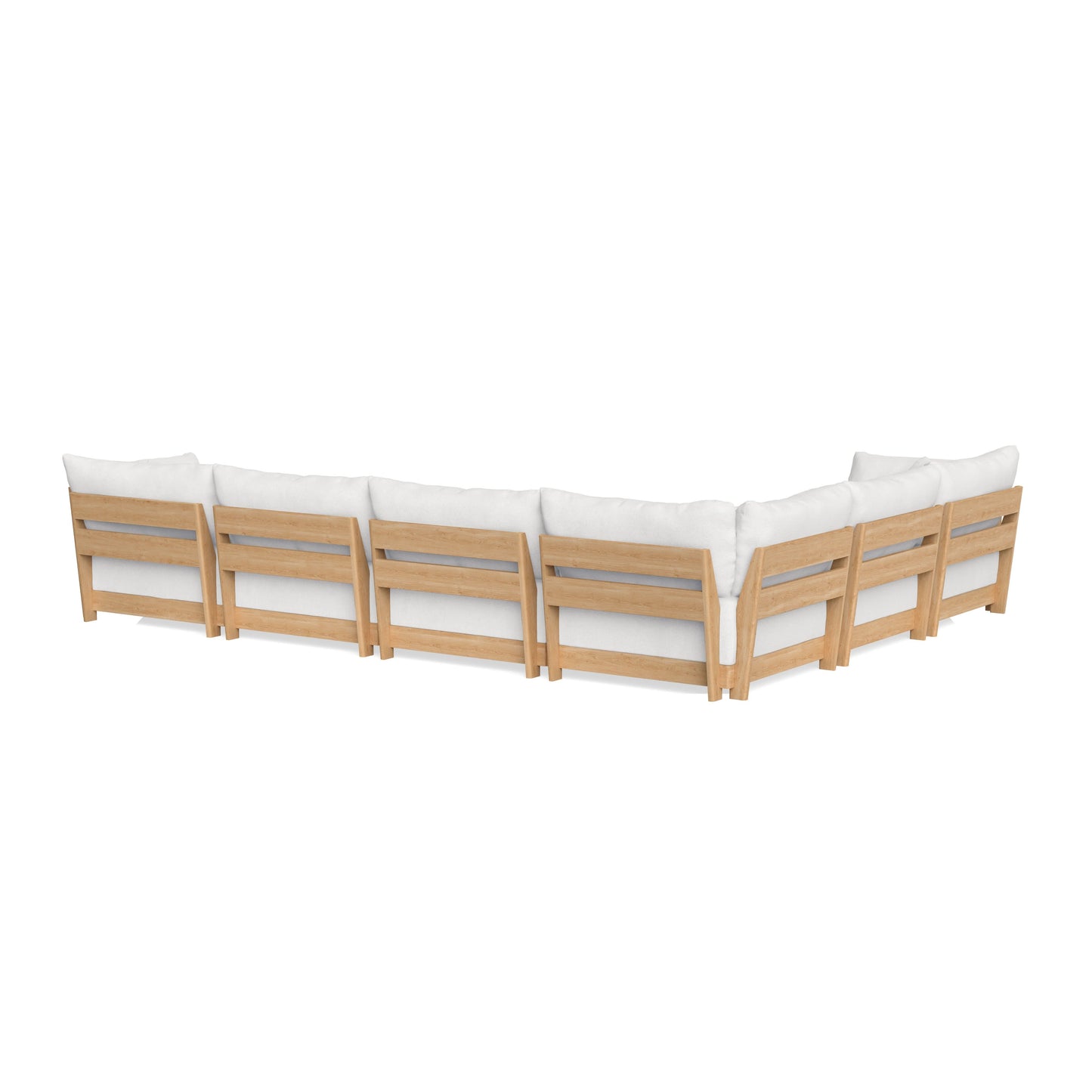 Slipcover Only - Modular Bondi 6-Seater Corner Sectional + Bench Ottoman in Snow