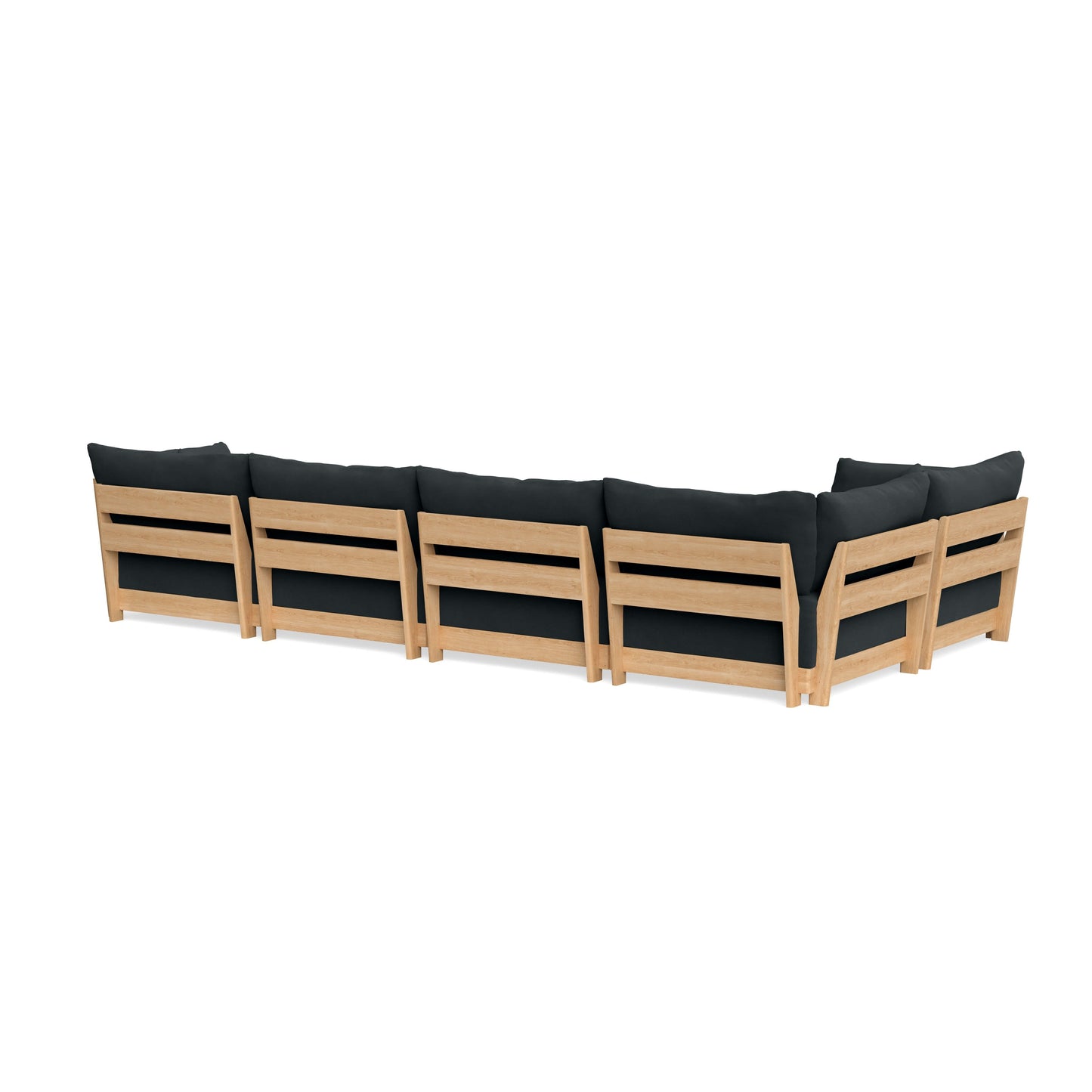 Slipcover Only - Modular Bondi 5-Seater L-Sectional in Obsidian