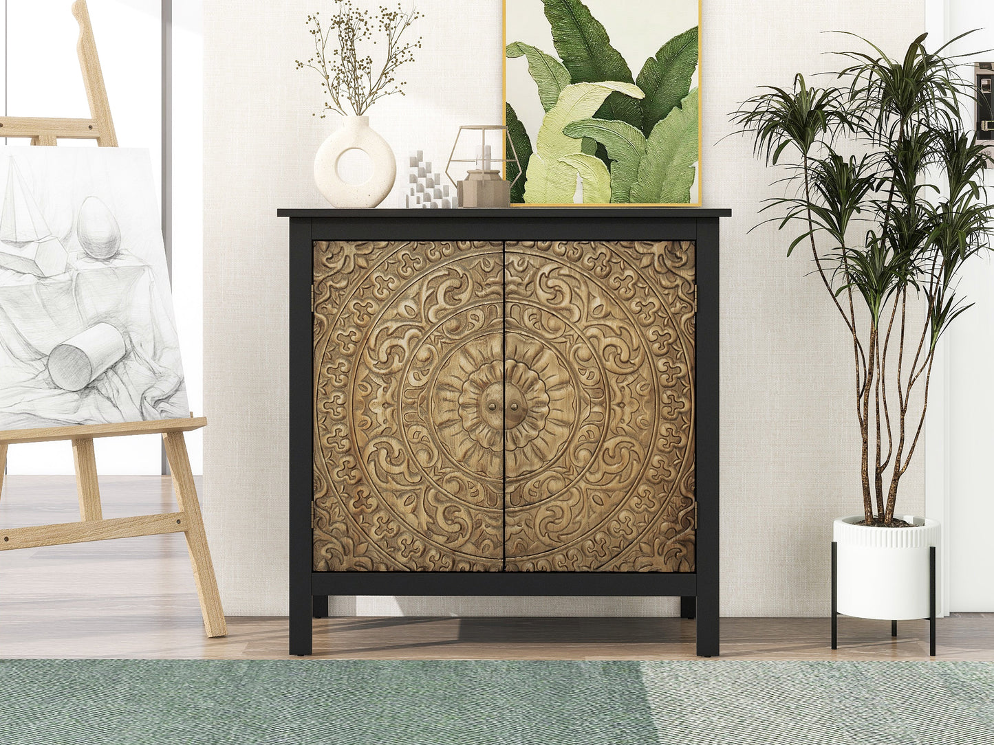 Cabinet with 2 Doors and 2 Shelves