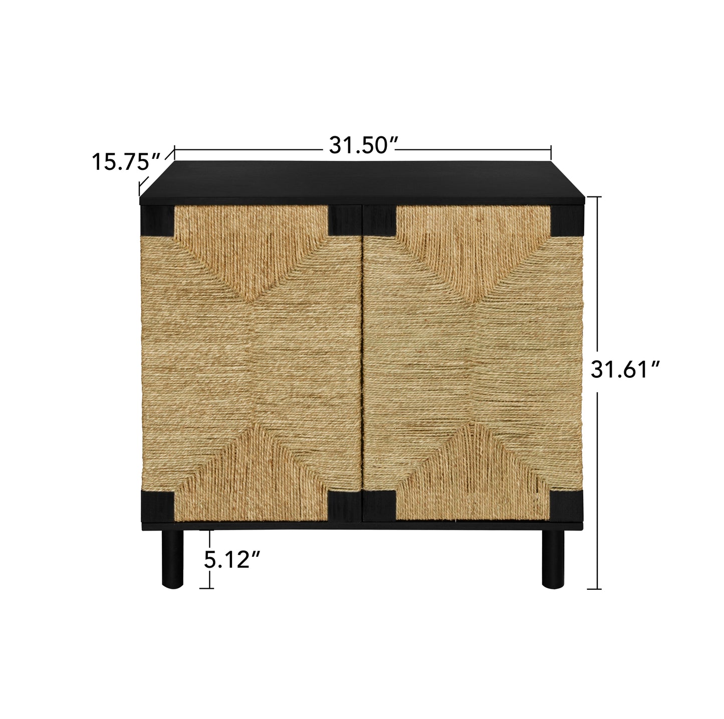 Wood Sideboard with 2 Doors and Adjustable Shelf