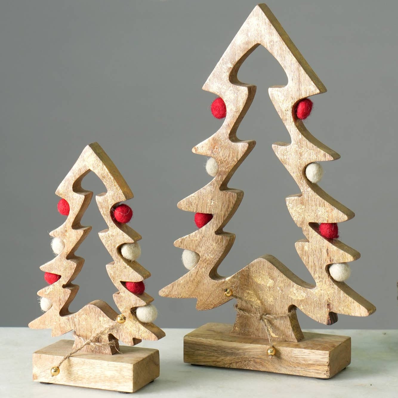 Wooden Table Top Christmas Fir Tree