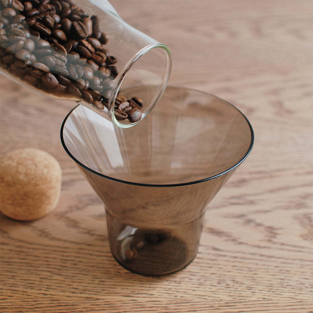 Kinto SCS-02 Coffee Glass Carafe 3-Piece Set 300ml with S/S Filter Holder