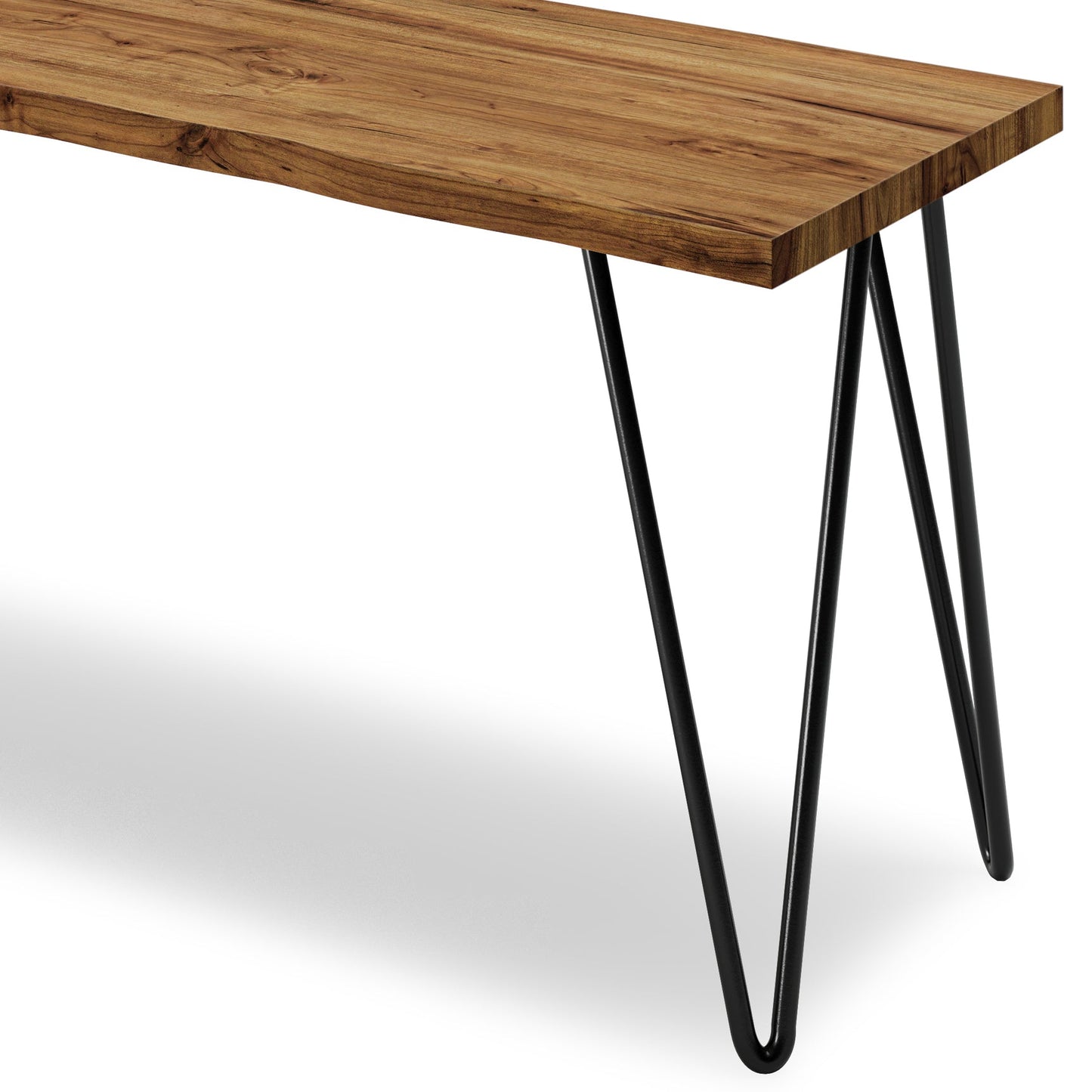 Bench with Hairpin Metal Legs