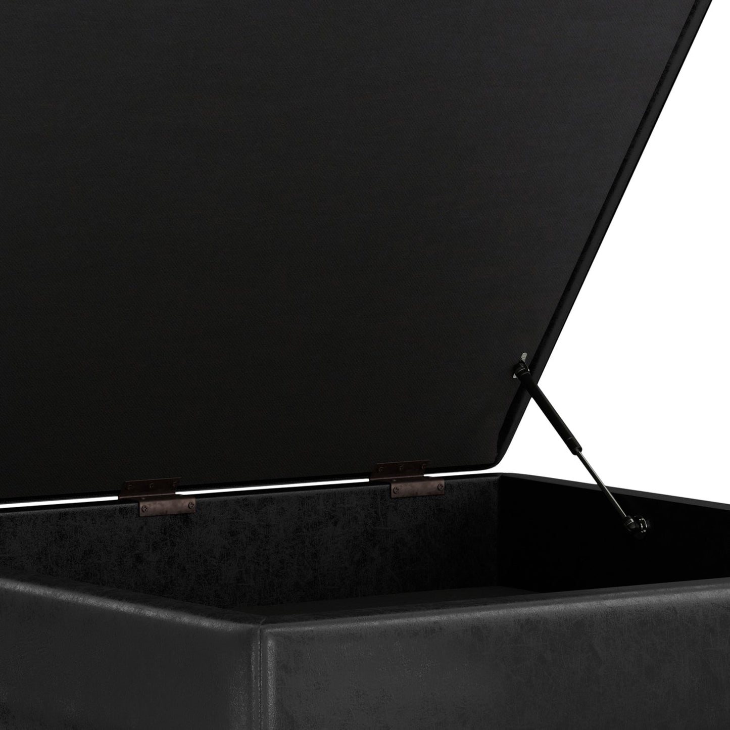 Venture 40"W Square Flip Top Ottoman with Wood Frame