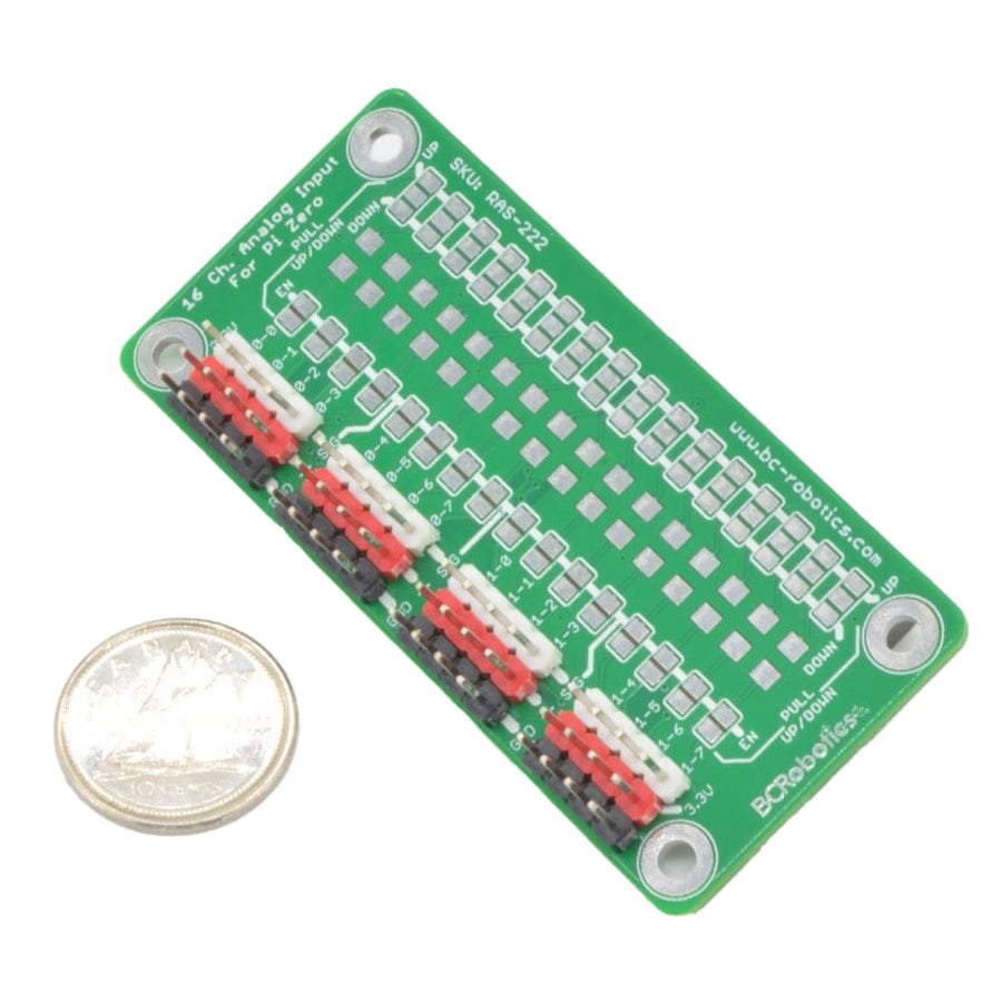16 Channel Analog Input HAT – ADC For Raspberry Pi Zero (Assembled)