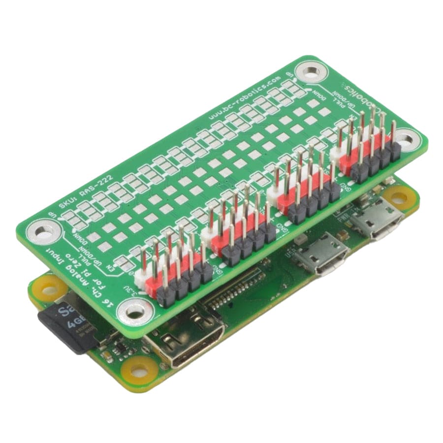 16 Channel Analog Input HAT – ADC For Raspberry Pi Zero (Assembled)