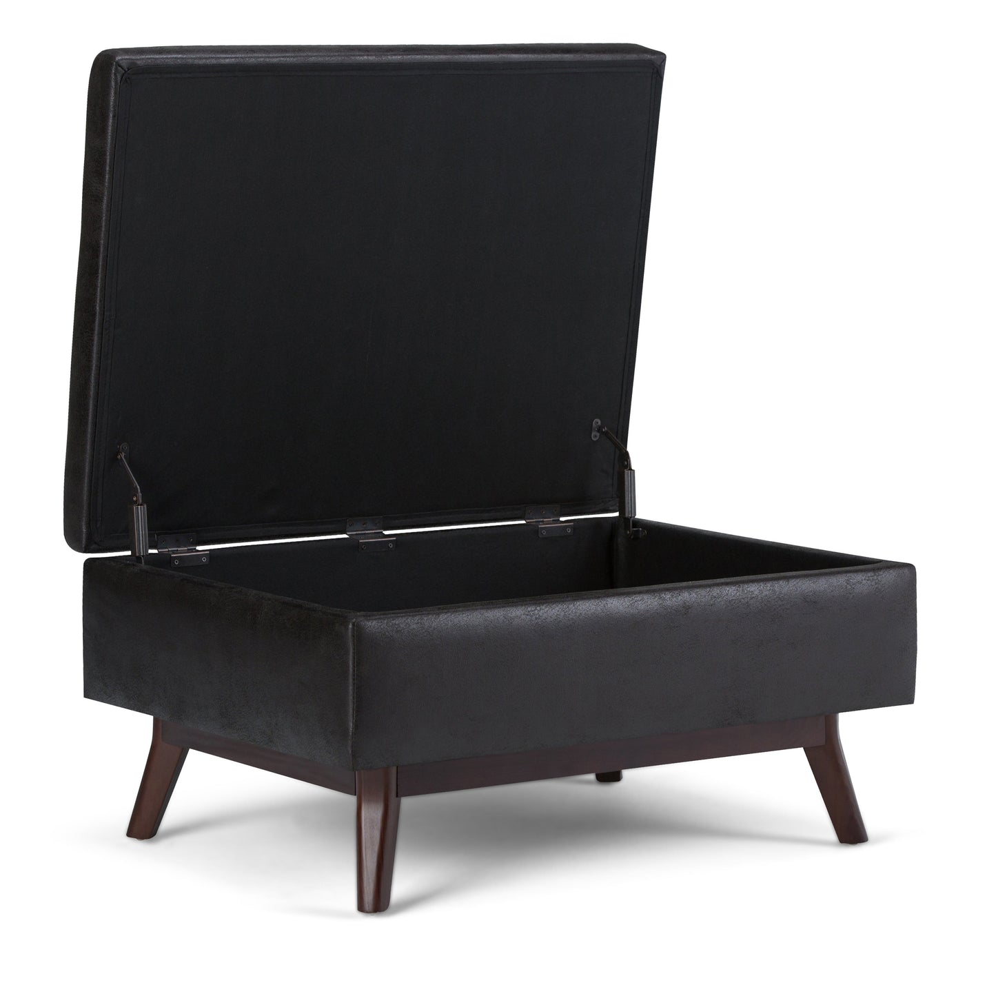 Untamed Upholstered Ottoman with Flip Top Storage and Wood Frame