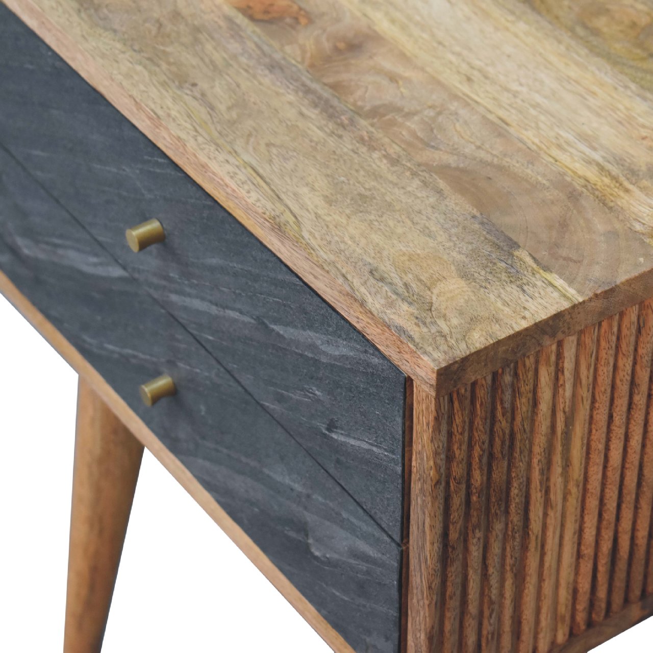Solid Wood Beside with 2 Drawers