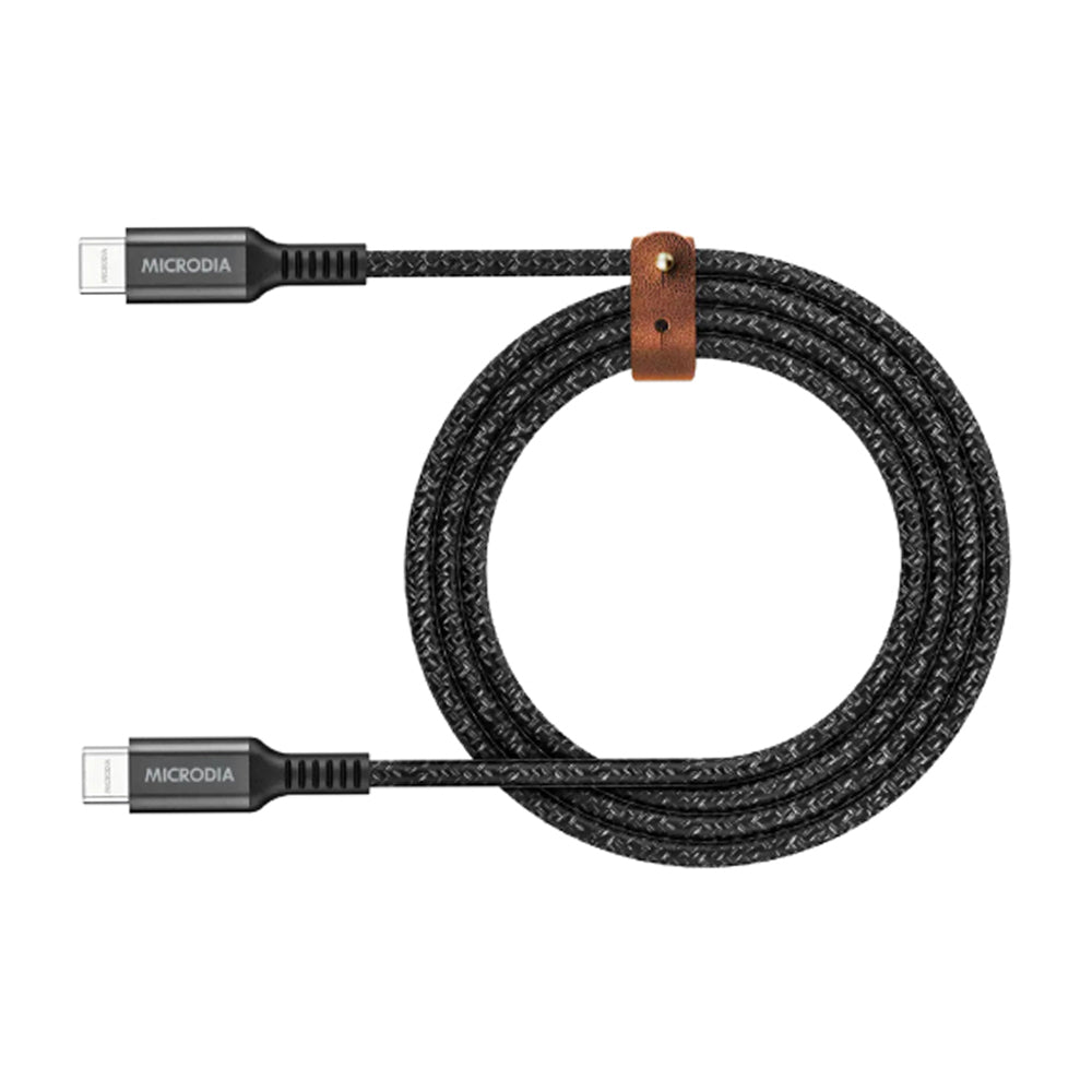 Microdia ExeCable Tweed PD240W USB-C Cable 1m (Charcoal)