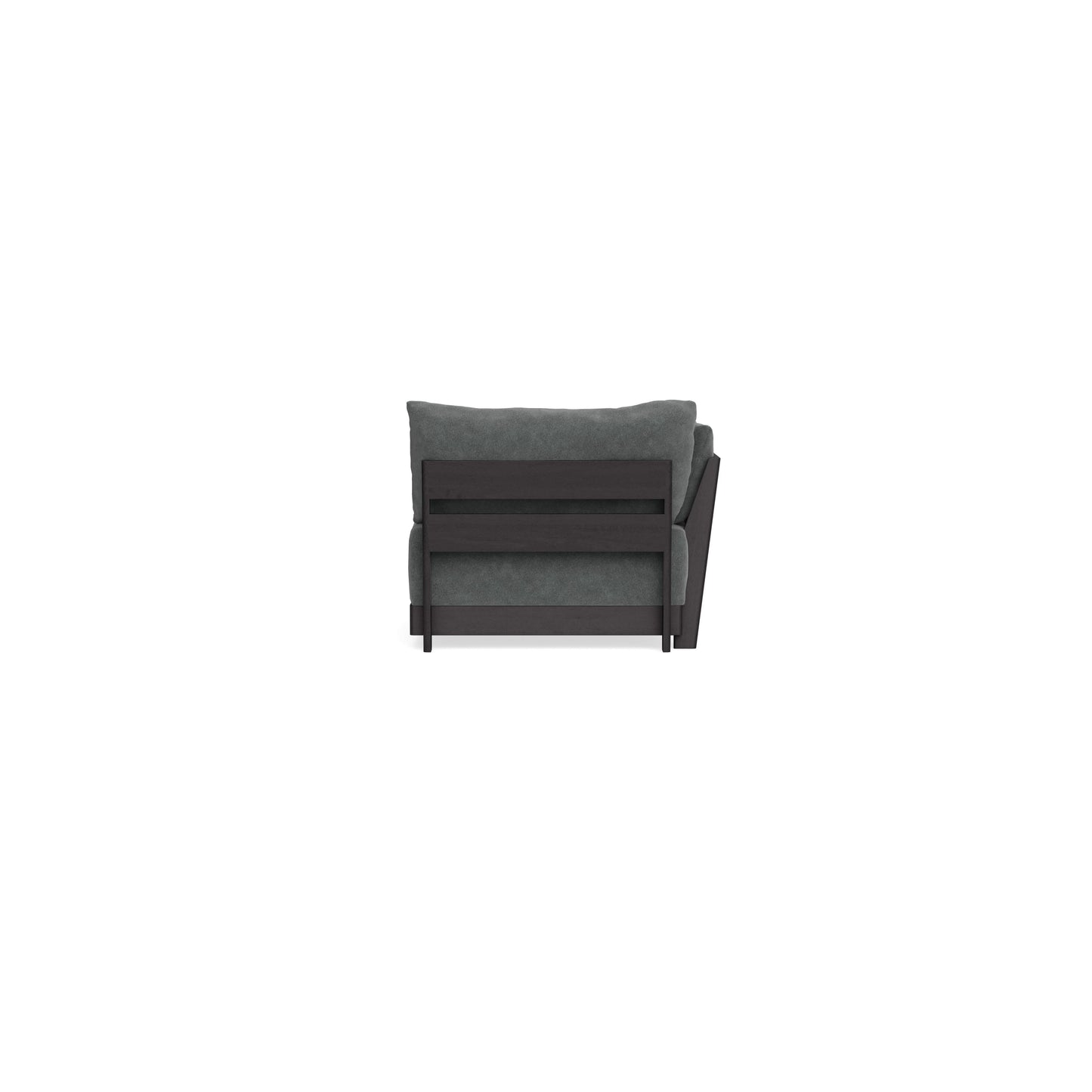 Modular Bondi Black End Chair in Chimney Gray | Memory Foam Blend
