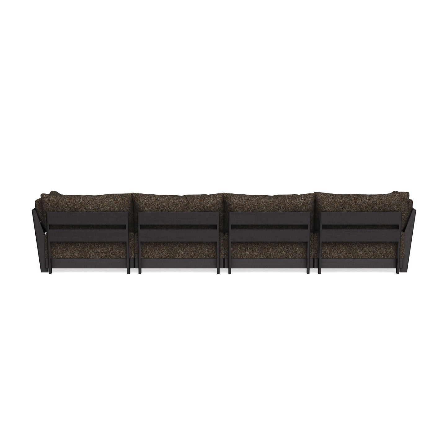 Modular Bondi Black 4-Seater U-Sectional in Phantom | Memory Foam Blend