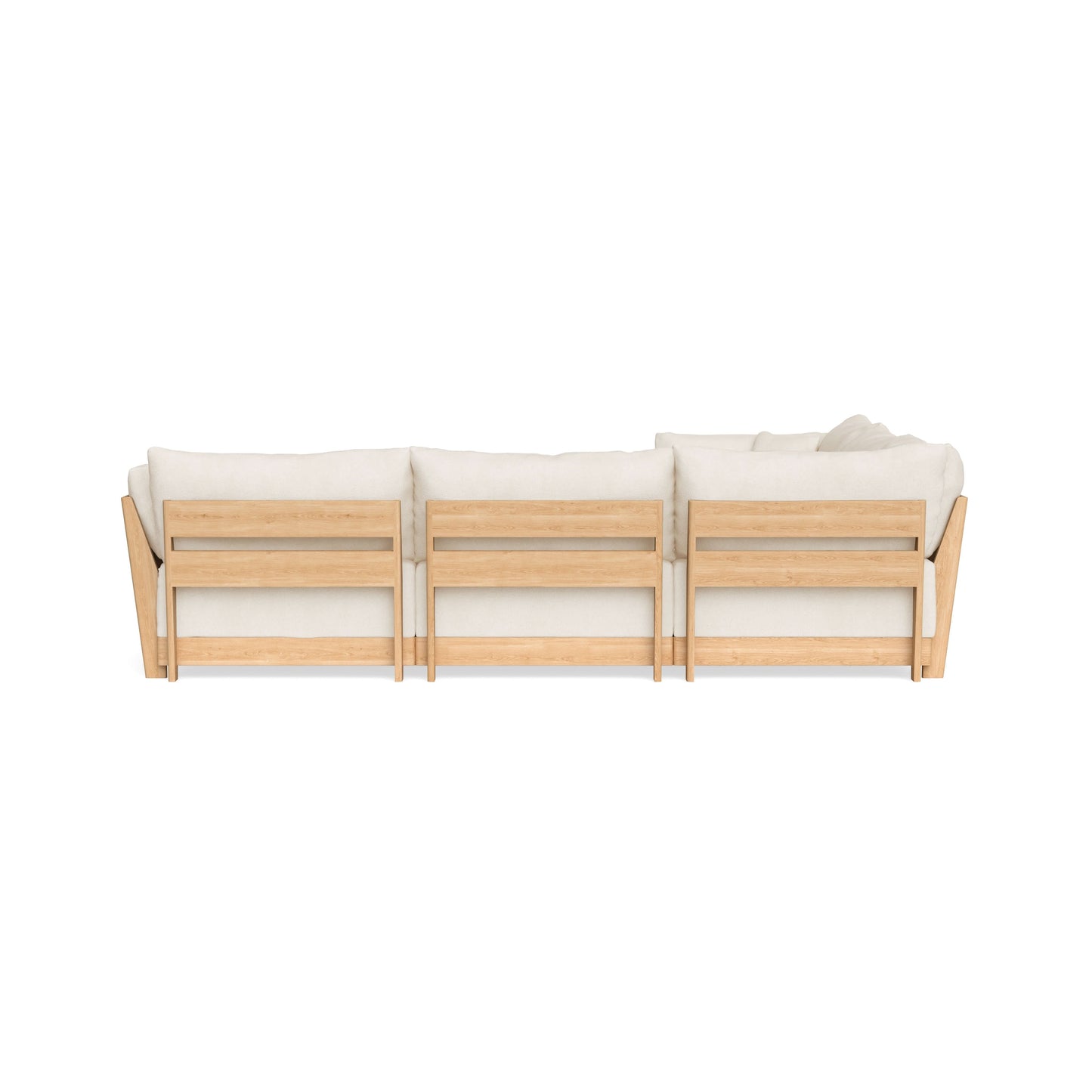Slipcover Only - Modular Bondi 5-Seater Corner Sectional + Ottoman in Powder