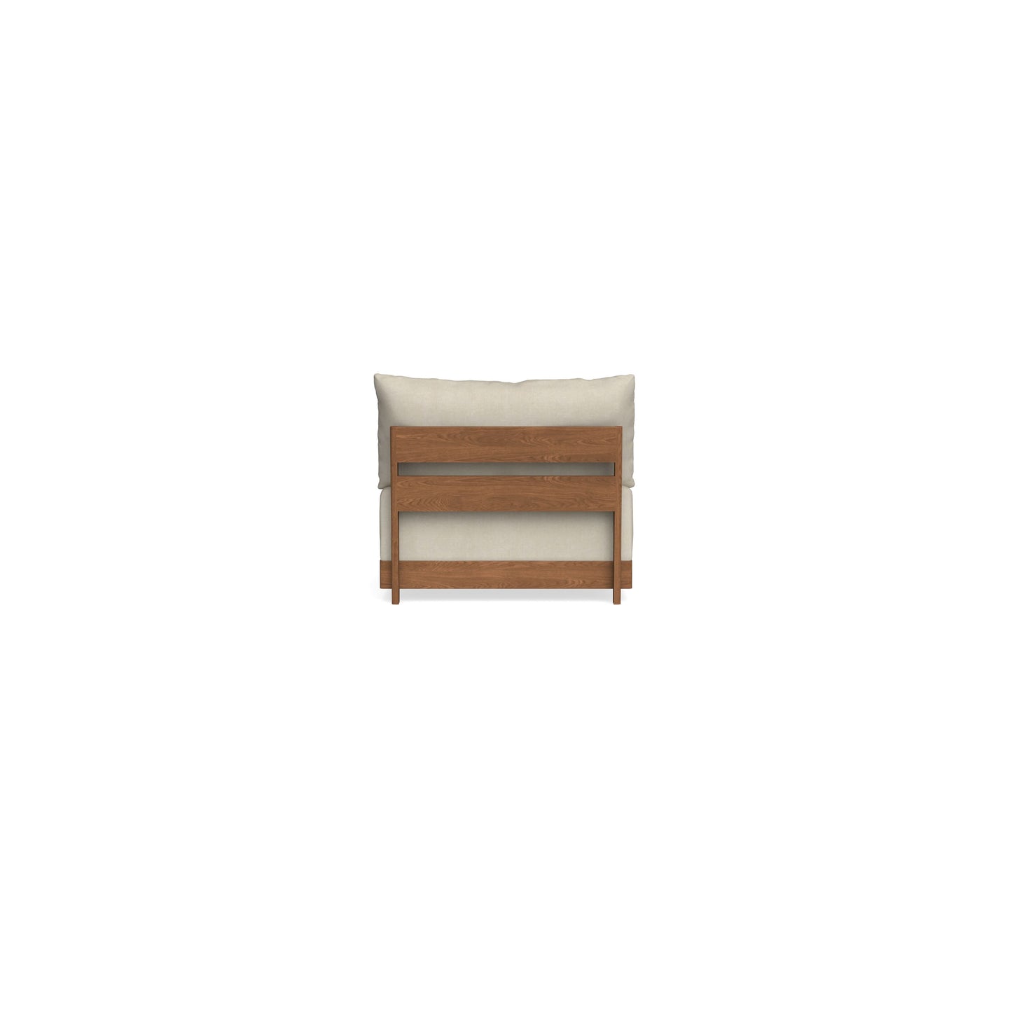 Modular Bondi Espresso Armless Chair in Almond | Memory Foam Blend