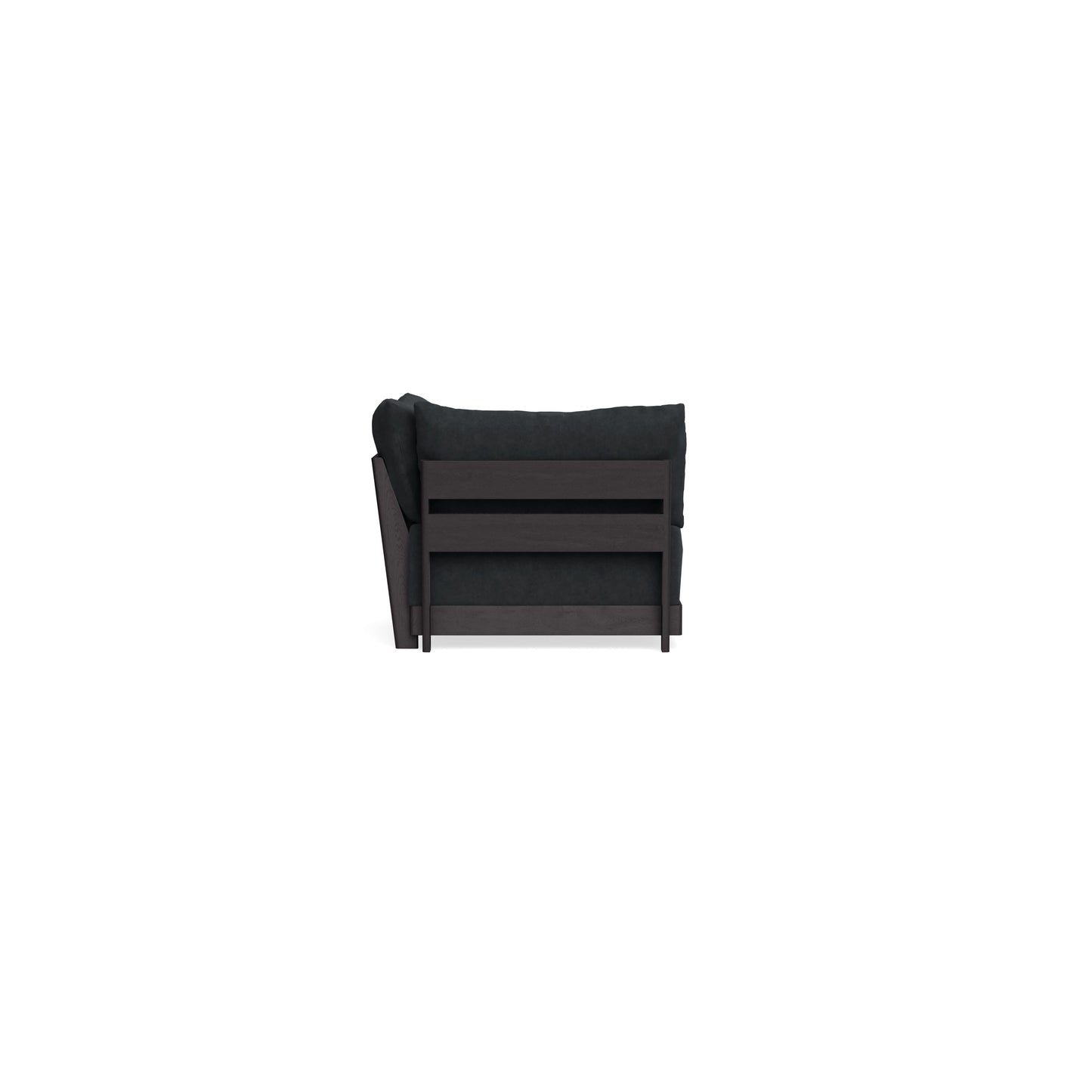 Modular Bondi Black Corner Chair in Coal | Memory Foam Blend