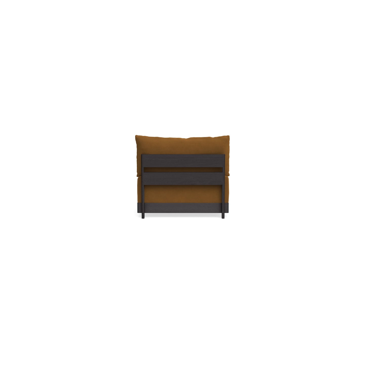 Modular Bondi Black Armless Chair in Cognac | Memory Foam Blend