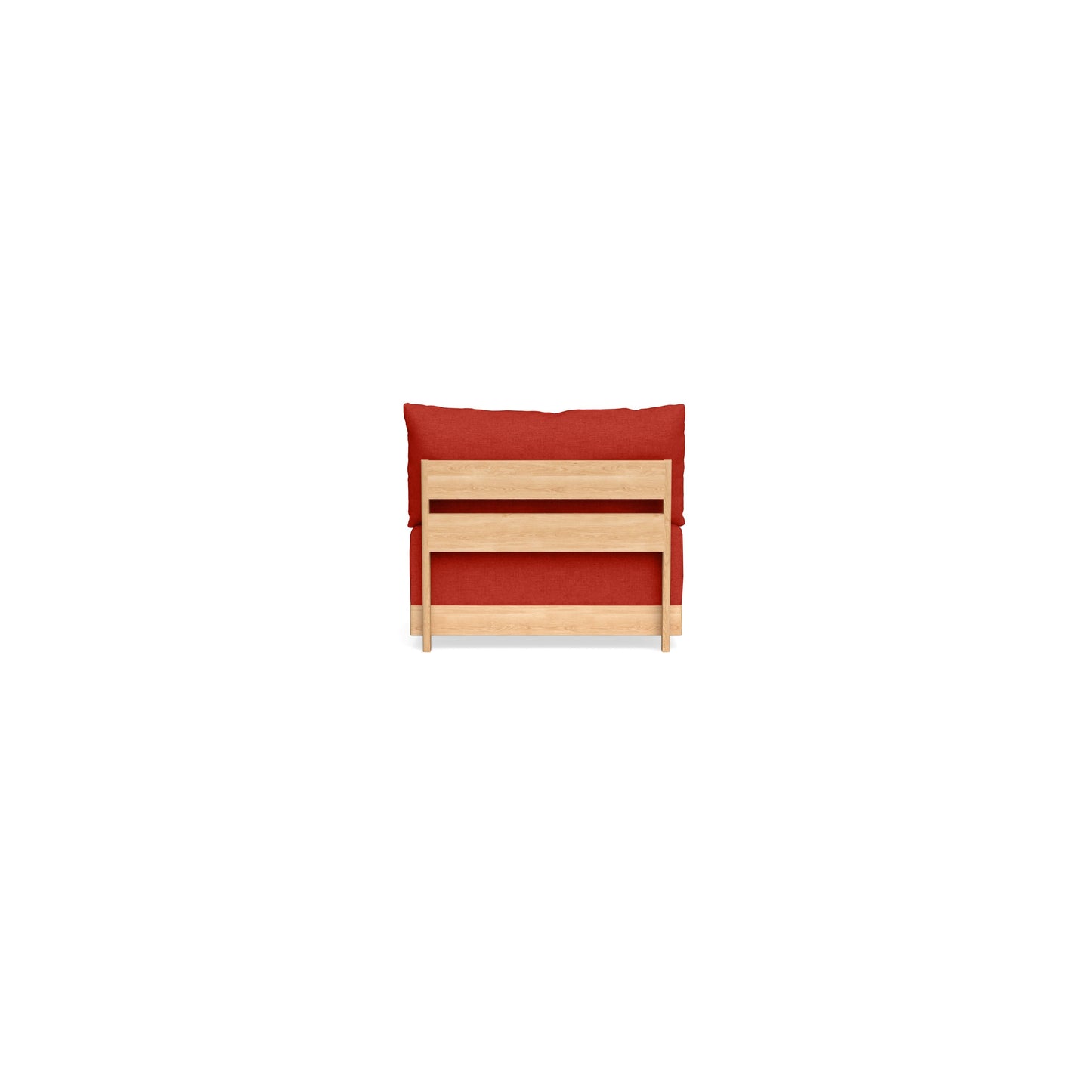 Modular Bondi Latte Armless Chair in Cayenne | Memory Foam Blend