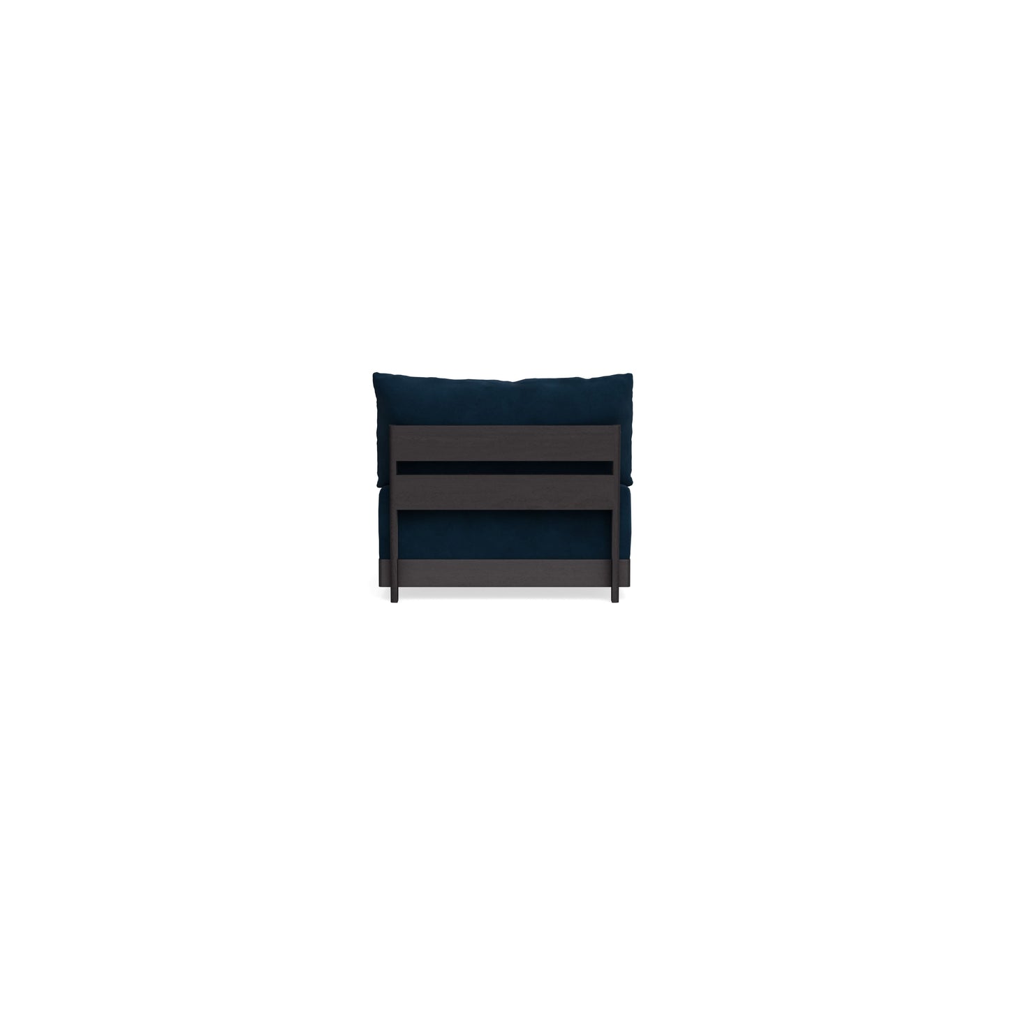 Modular Bondi Black Armless Chair in Royal Blue | Memory Foam Blend
