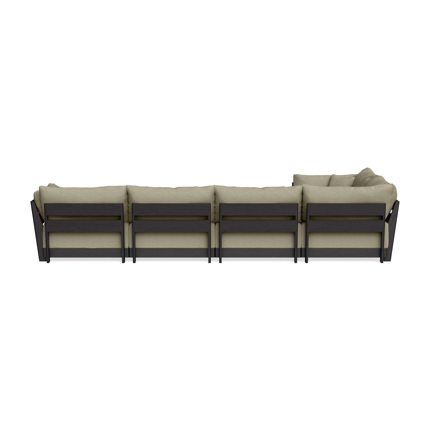 Modular Bondi Black 5-Seater L-Sectional in Cappuccino | Classic Blend