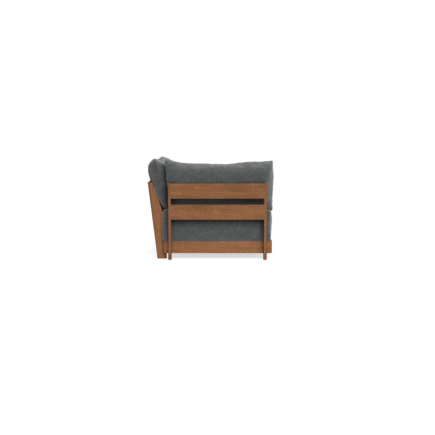 Modular Bondi Espresso Corner Chair in Chimney Gray | Memory Foam Blend