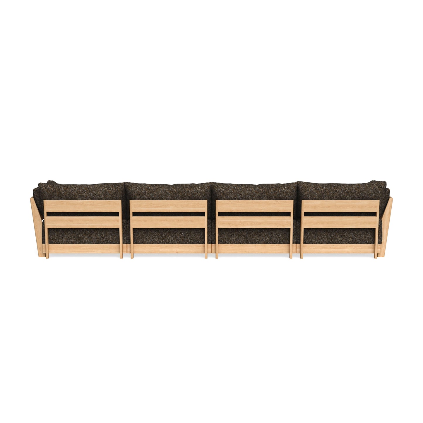 Modular Bondi Latte 4-Seater U-Sectional in Phantom | Memory Foam Blend