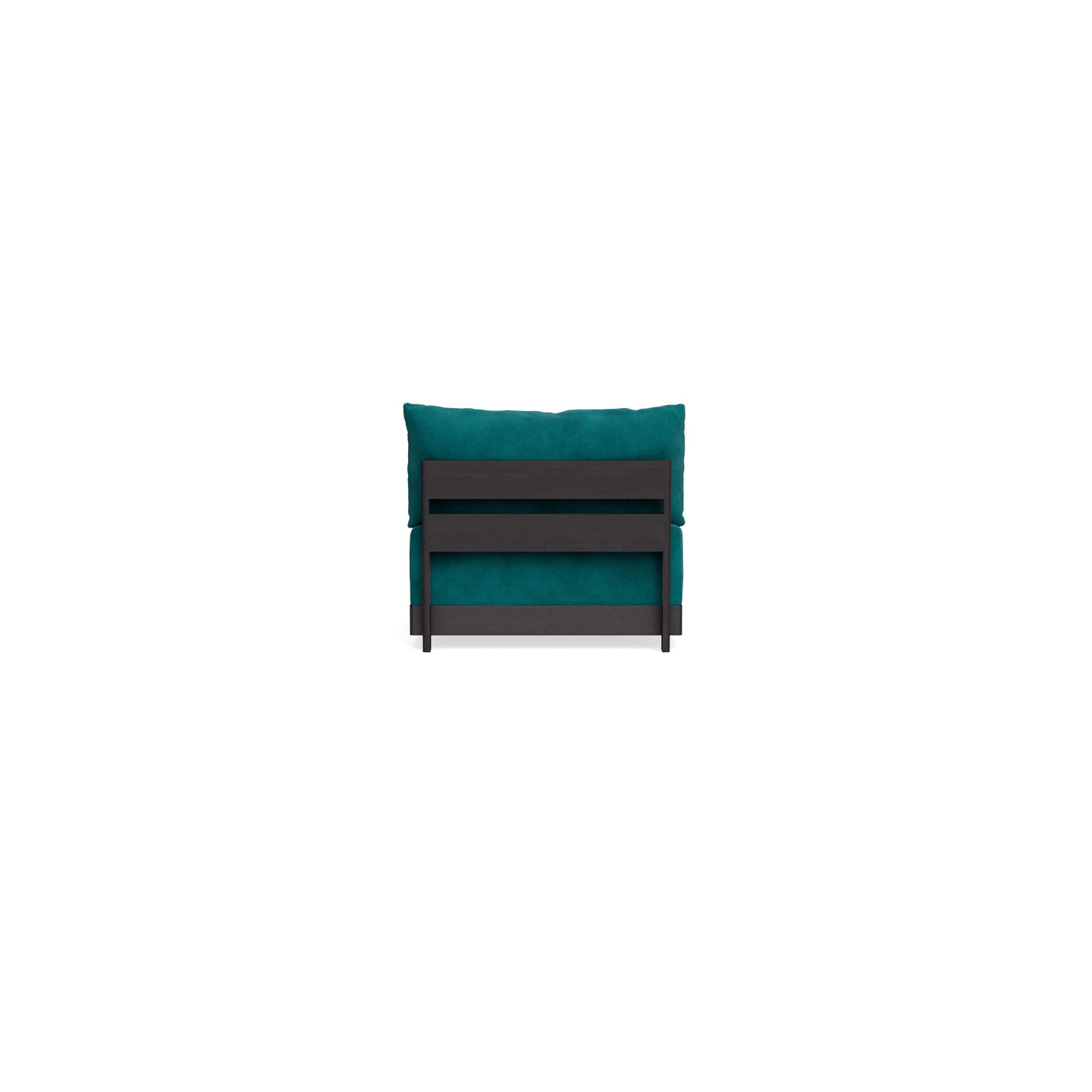 Modular Bondi Black Armless Chair in Peacock | Memory Foam Blend