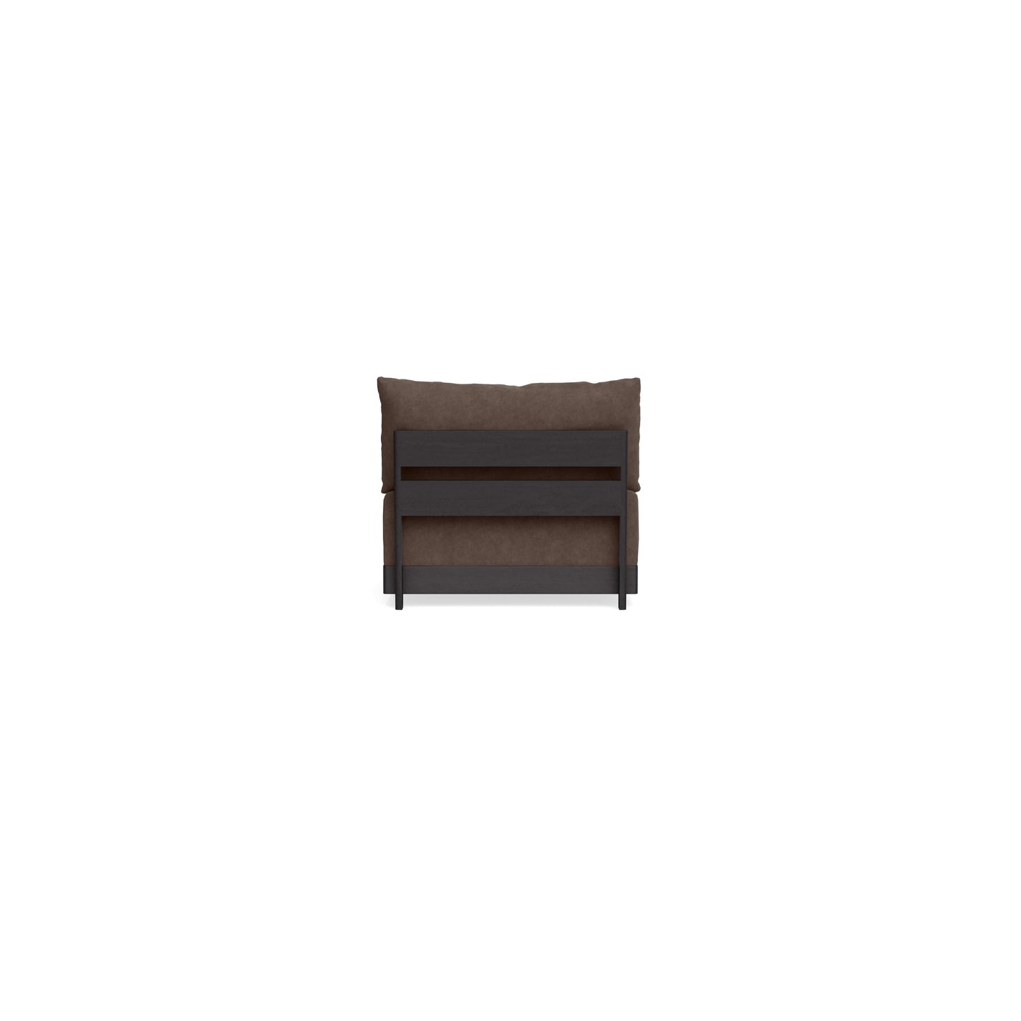 Modular Bondi Black Armless Chair in Chocolate | Memory Foam Blend