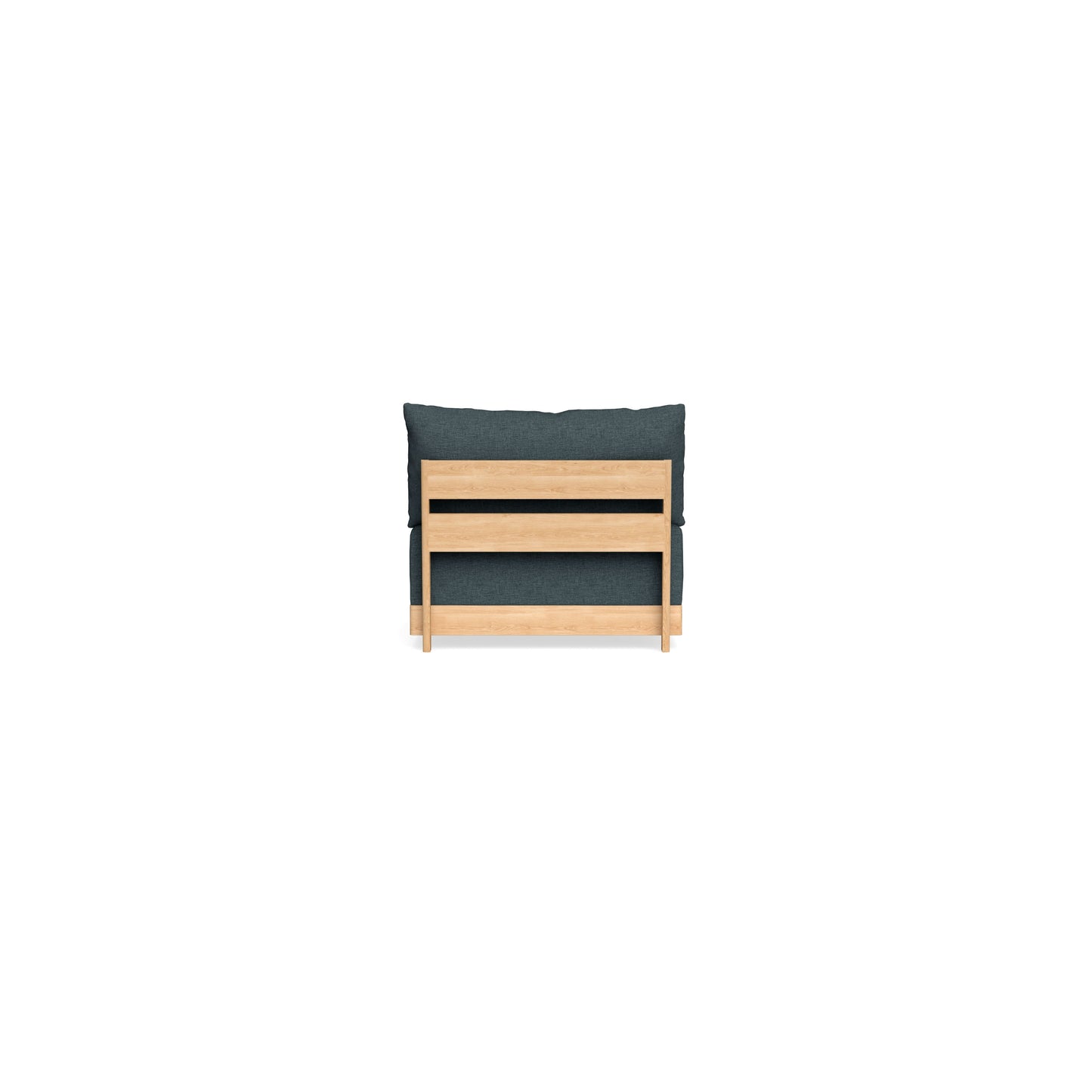 Modular Bondi Latte Armless Chair in Ocean Gray | Memory Foam Blend
