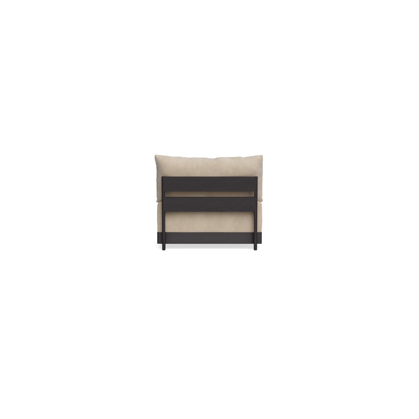 Modular Bondi Black Armless Chair in Oyster | Memory Foam Blend