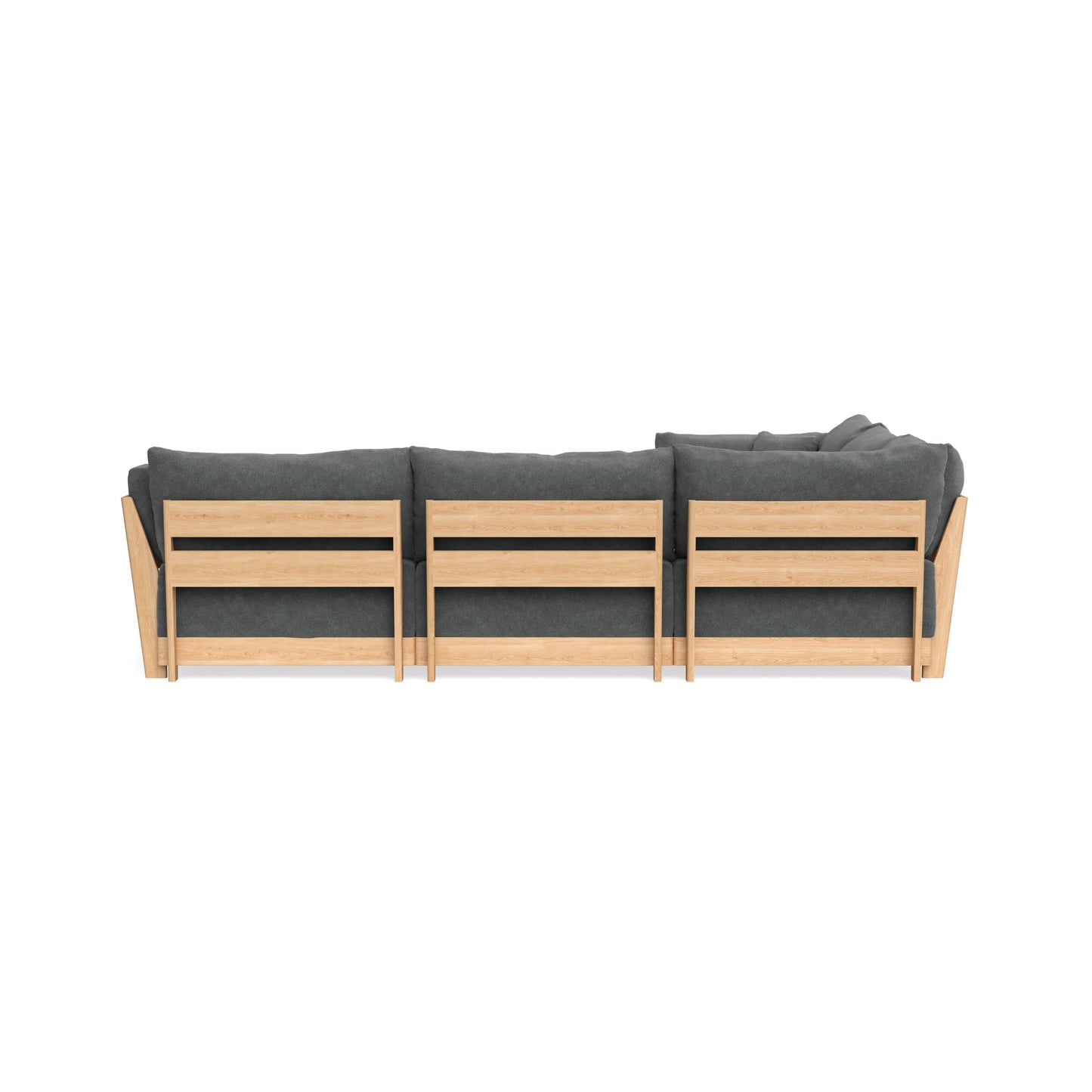 Slipcover Only - Modular Bondi 5-Seater Corner Sectional + Ottoman in Chimney Gray
