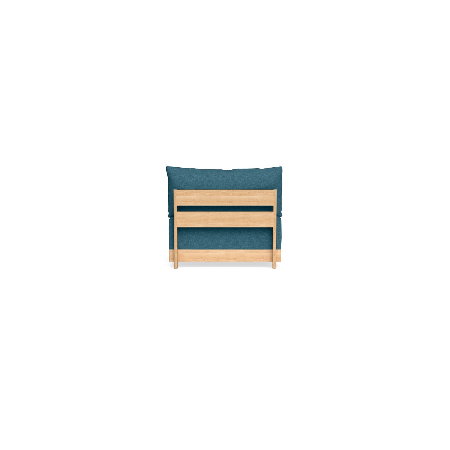 Modular Bondi Latte Armless Chair in Aegean Blue | Memory Foam Blend