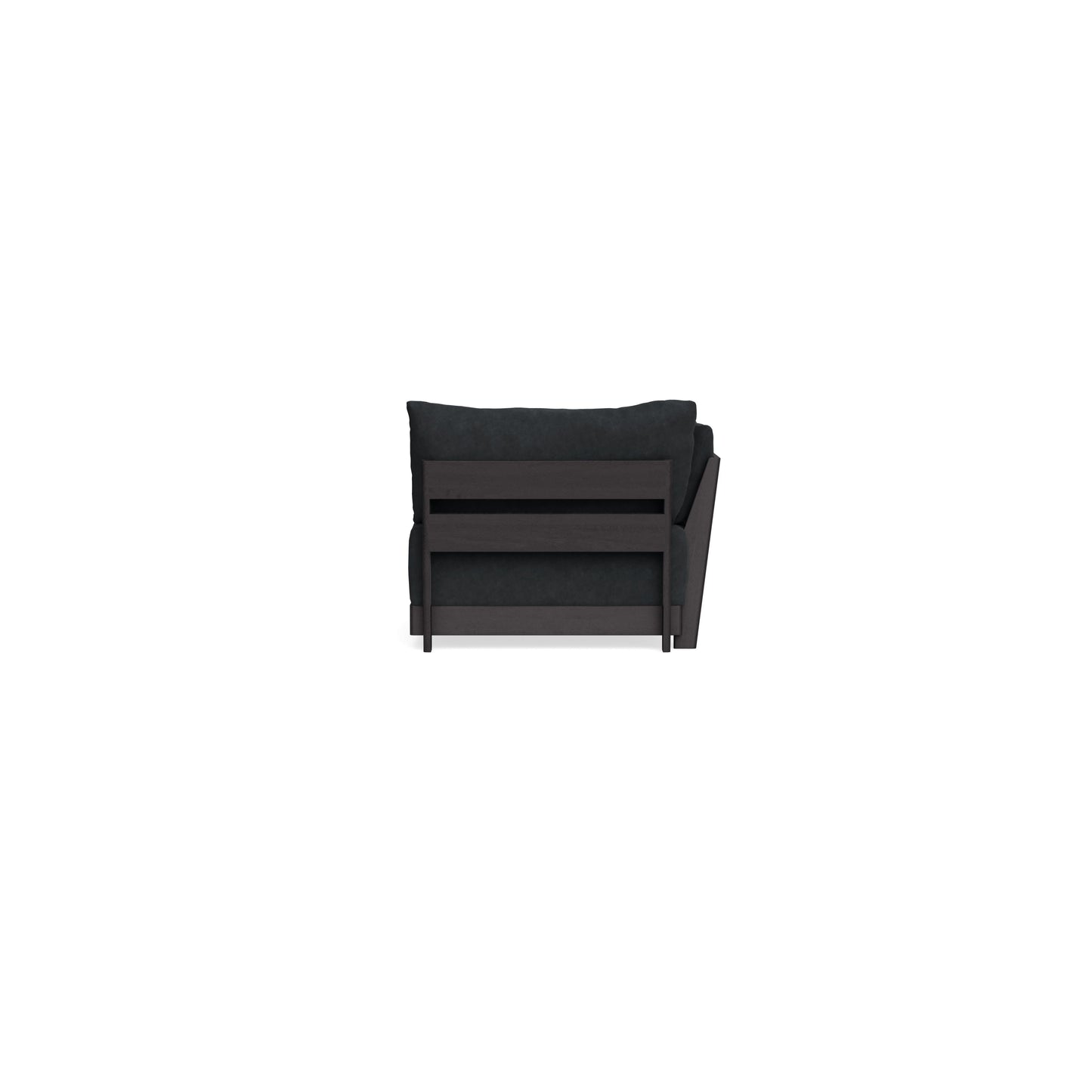 Modular Bondi Black End Chair in Coal | Memory Foam Blend