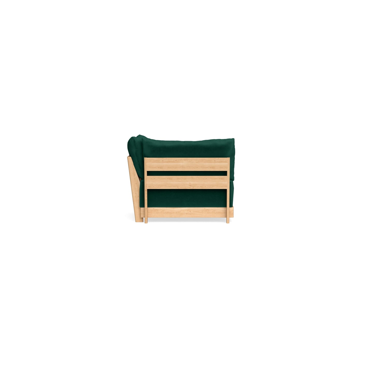 Modular Bondi Latte Corner Chair in Evergreen | Memory Foam Blend
