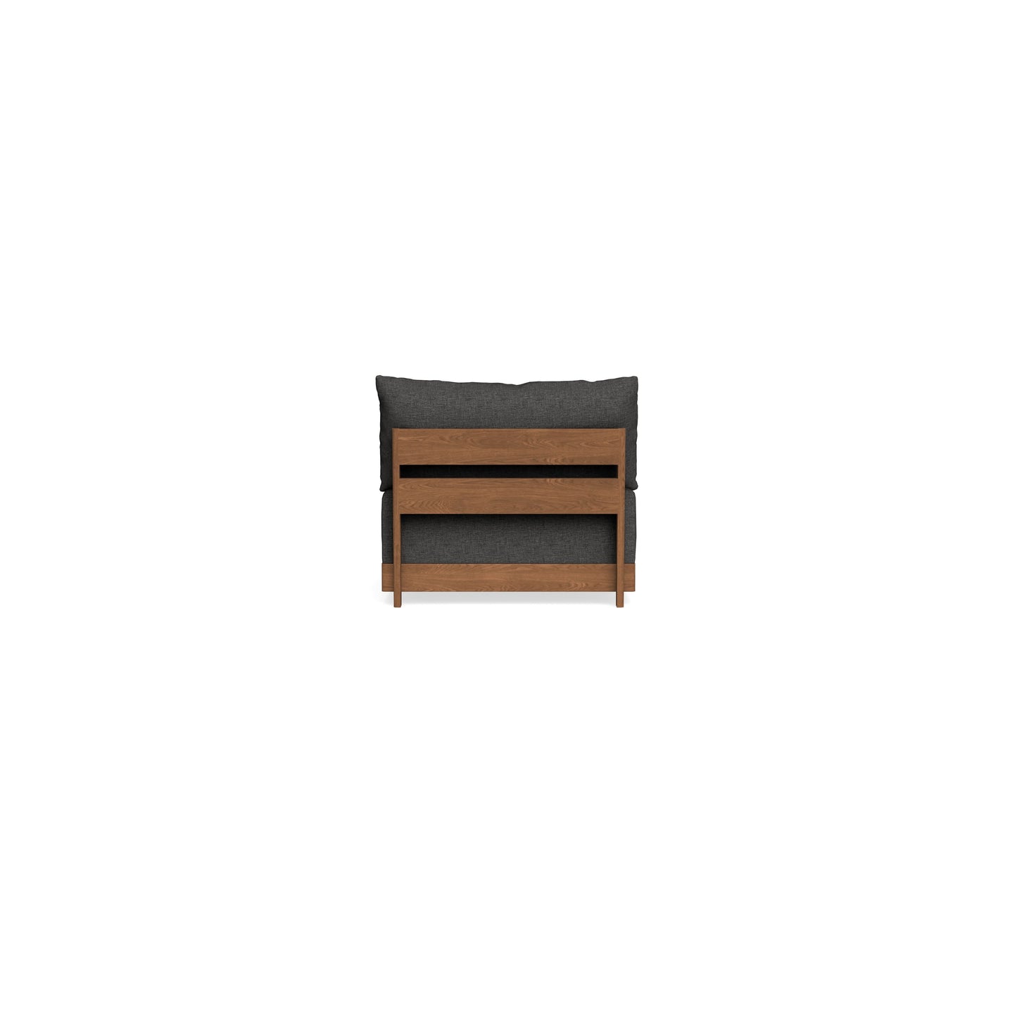 Modular Bondi Espresso Armless Chair in Graphite | Memory Foam Blend
