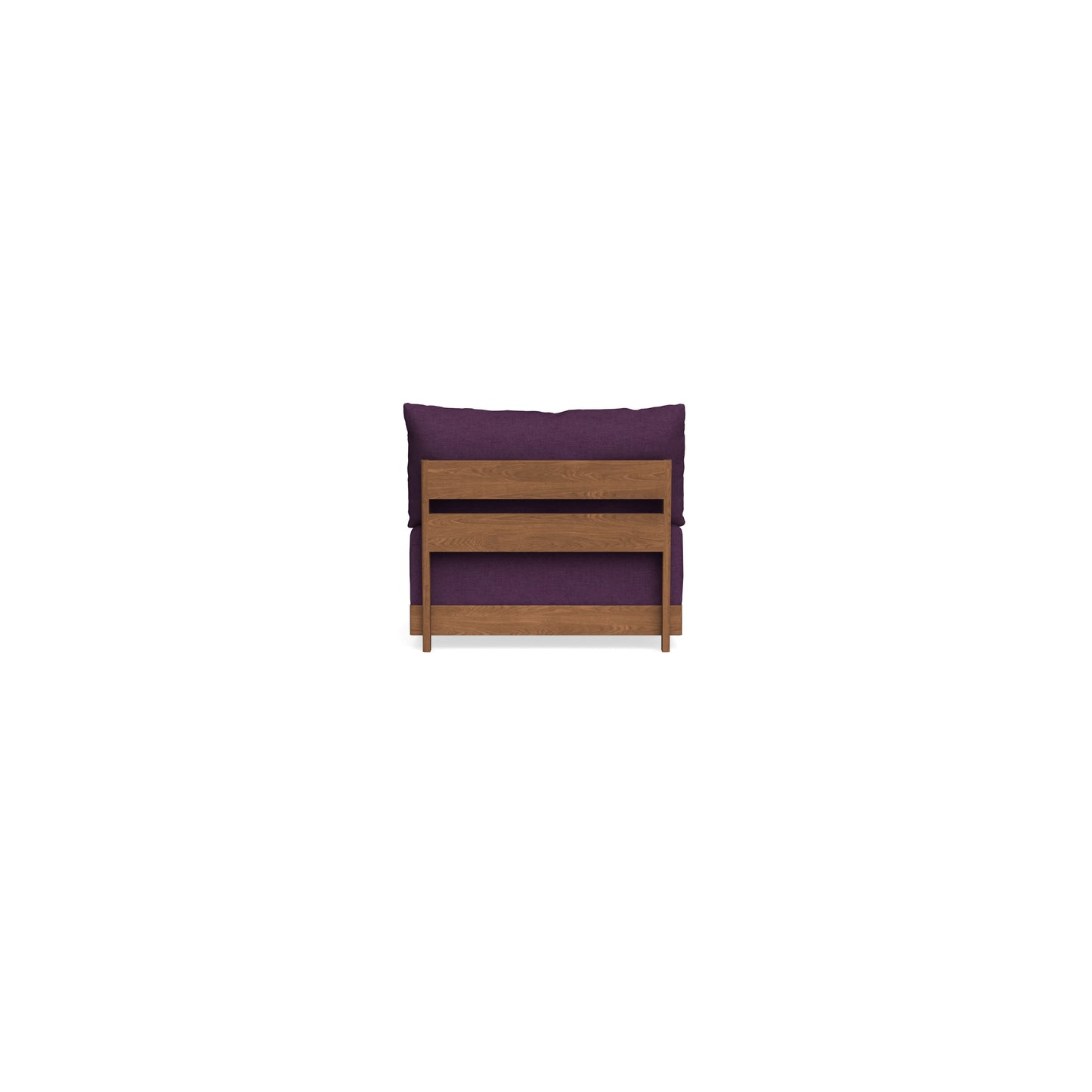 Modular Bondi Espresso Armless Chair in Aubergine | Memory Foam Blend