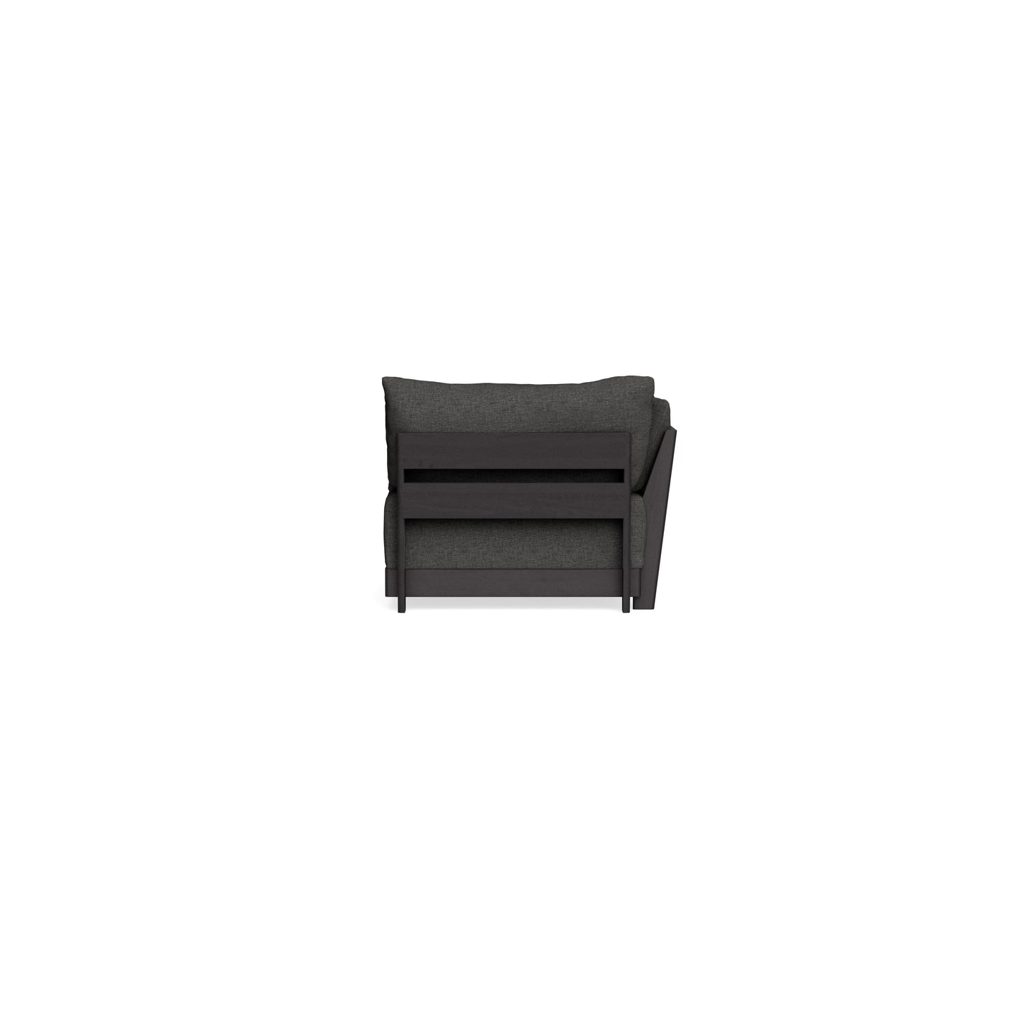 Modular Bondi Black End Chair in Graphite | Memory Foam Blend